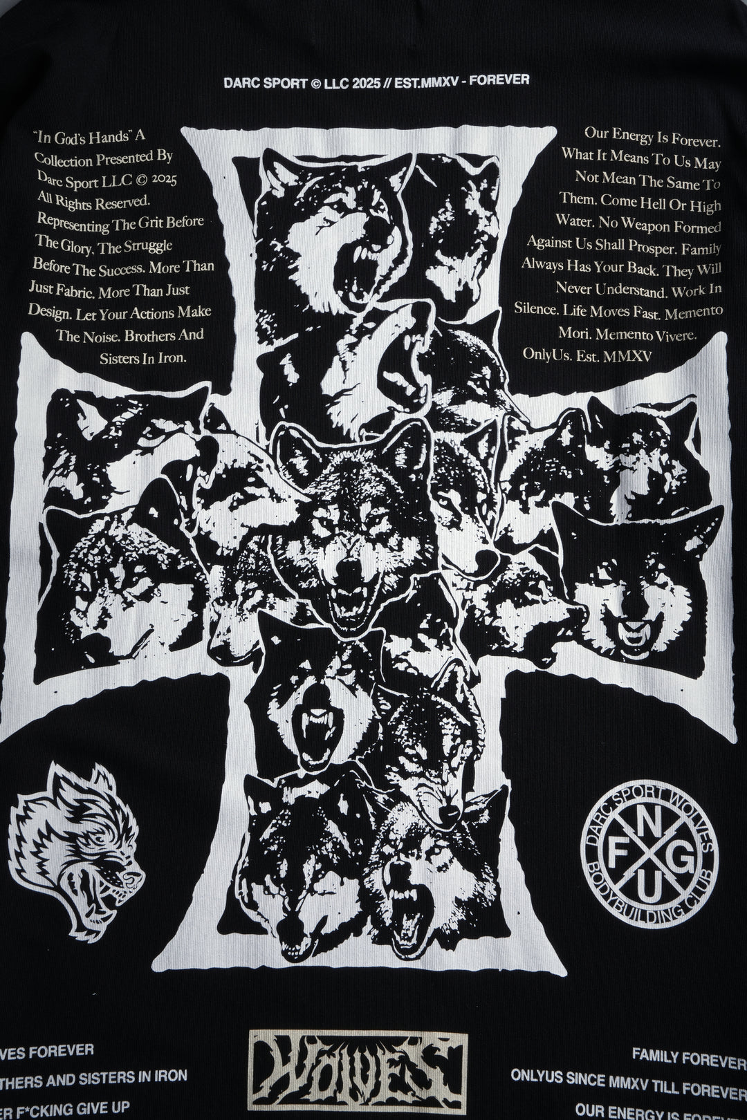 Iron Wolf Pack "Premium" Oversized Tee in Black