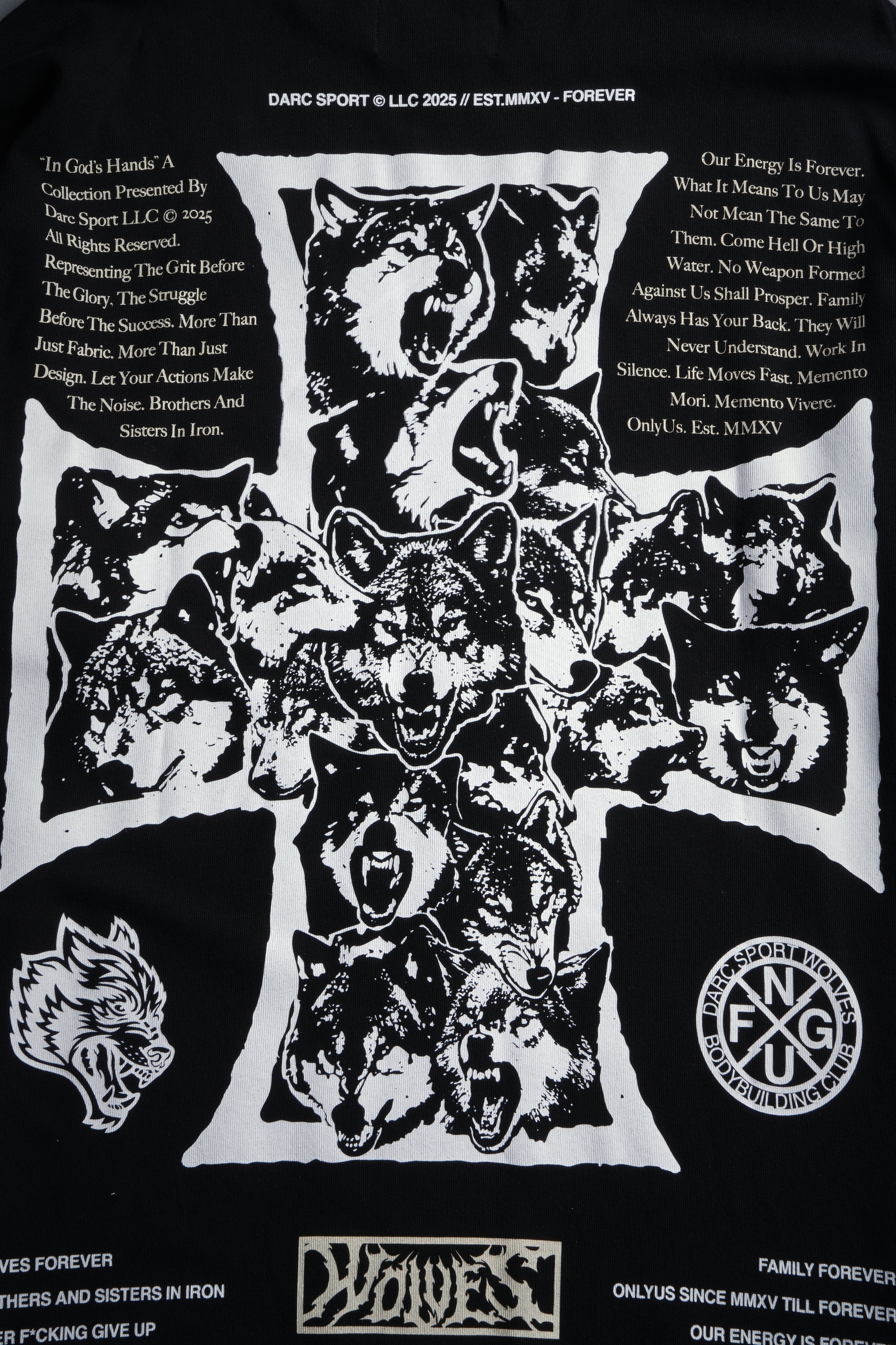 Iron Wolf Pack "Premium" Oversized Tee in Black