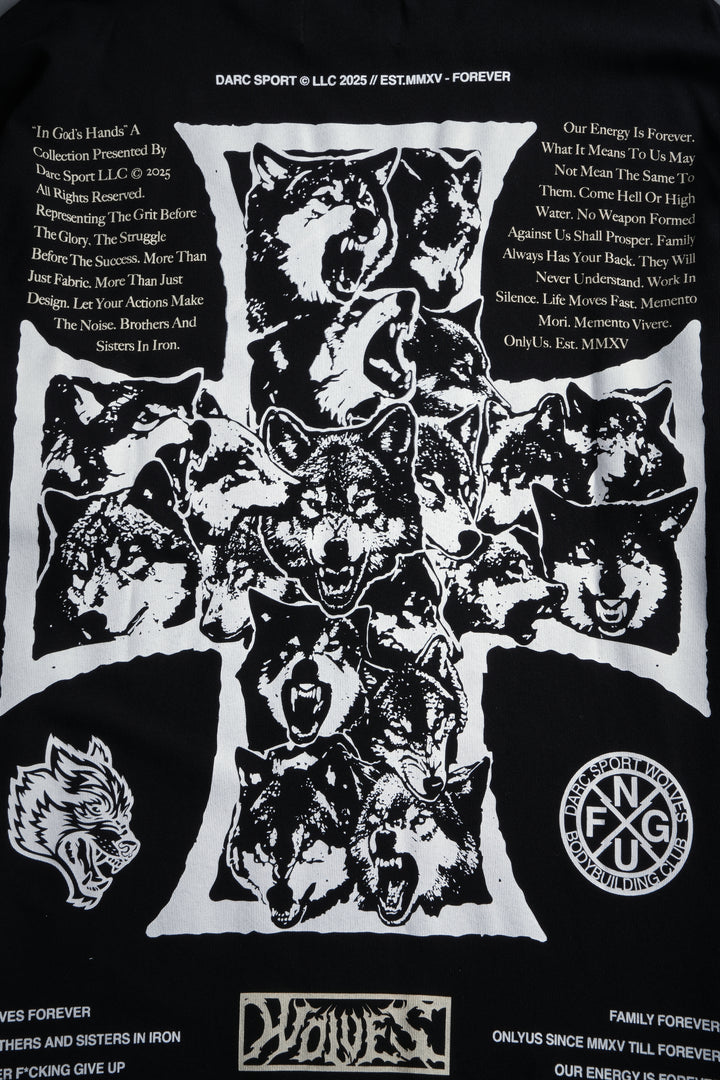 Iron Wolf Pack "Premium" Oversized Tee in Black