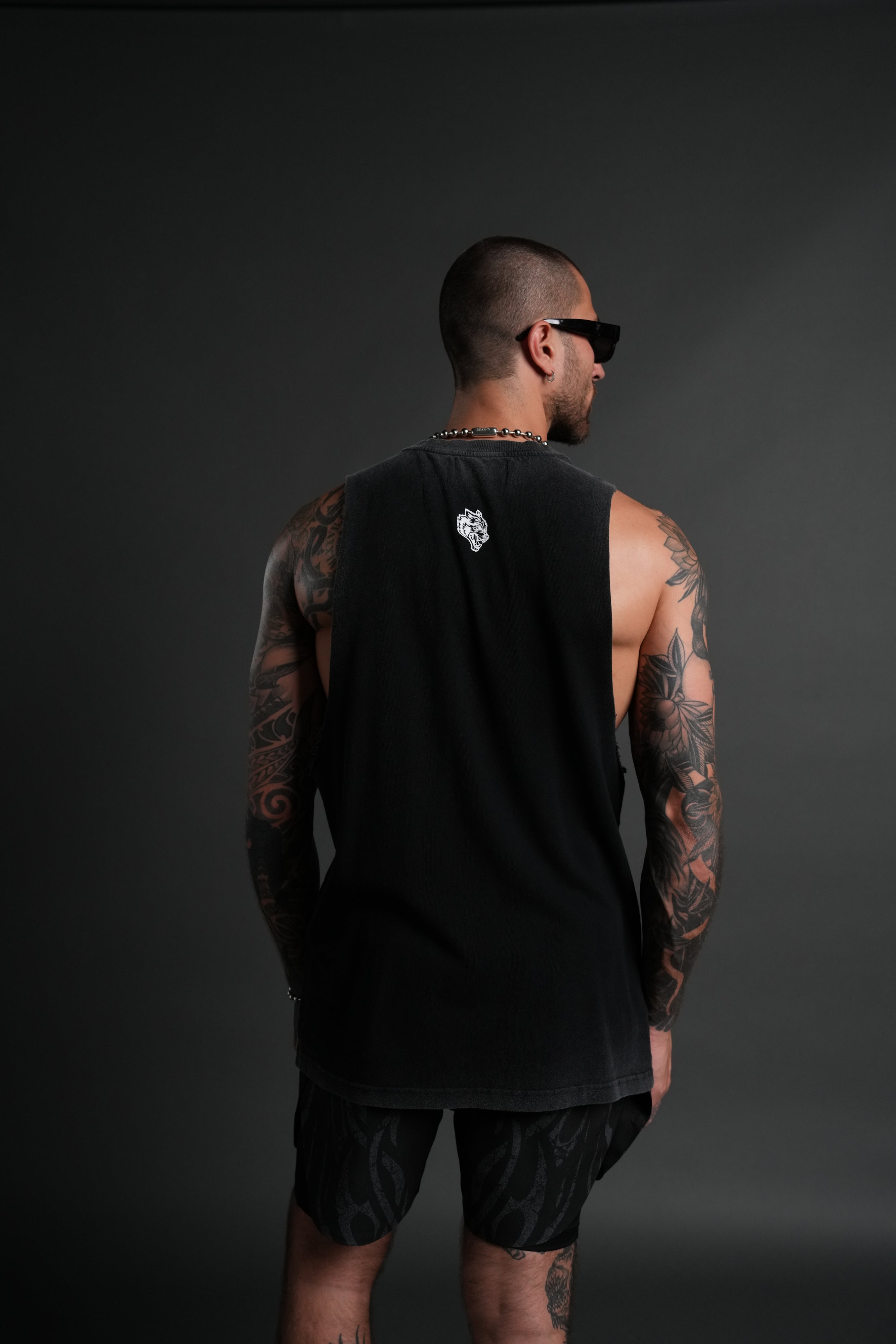 Wolf Sacrifice "Tommy" Muscle Tee in Black