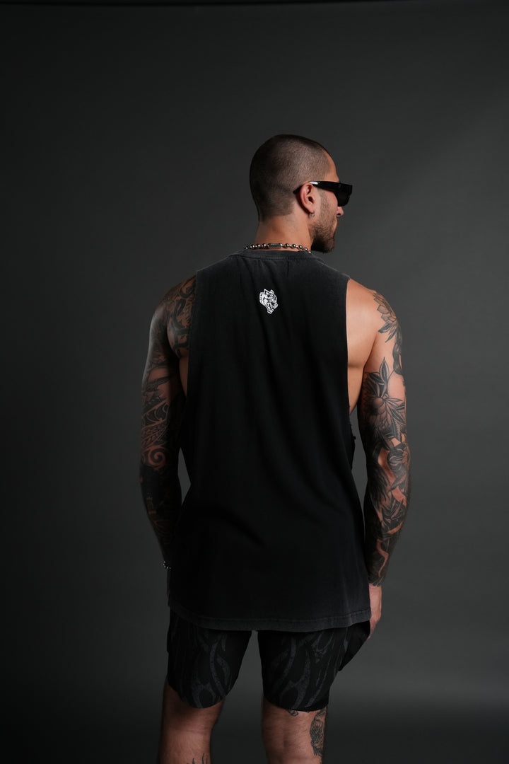 Wolf Sacrifice "Tommy" Muscle Tee in Black