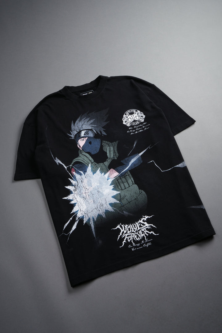Kakashi Hatake "Side-By-Side" Series Premium Tee in Black