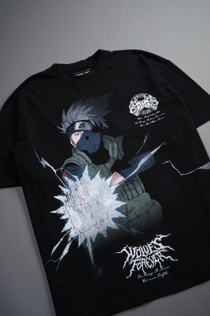 Kakashi Hatake "Side-By-Side" Series Premium Tee in Black