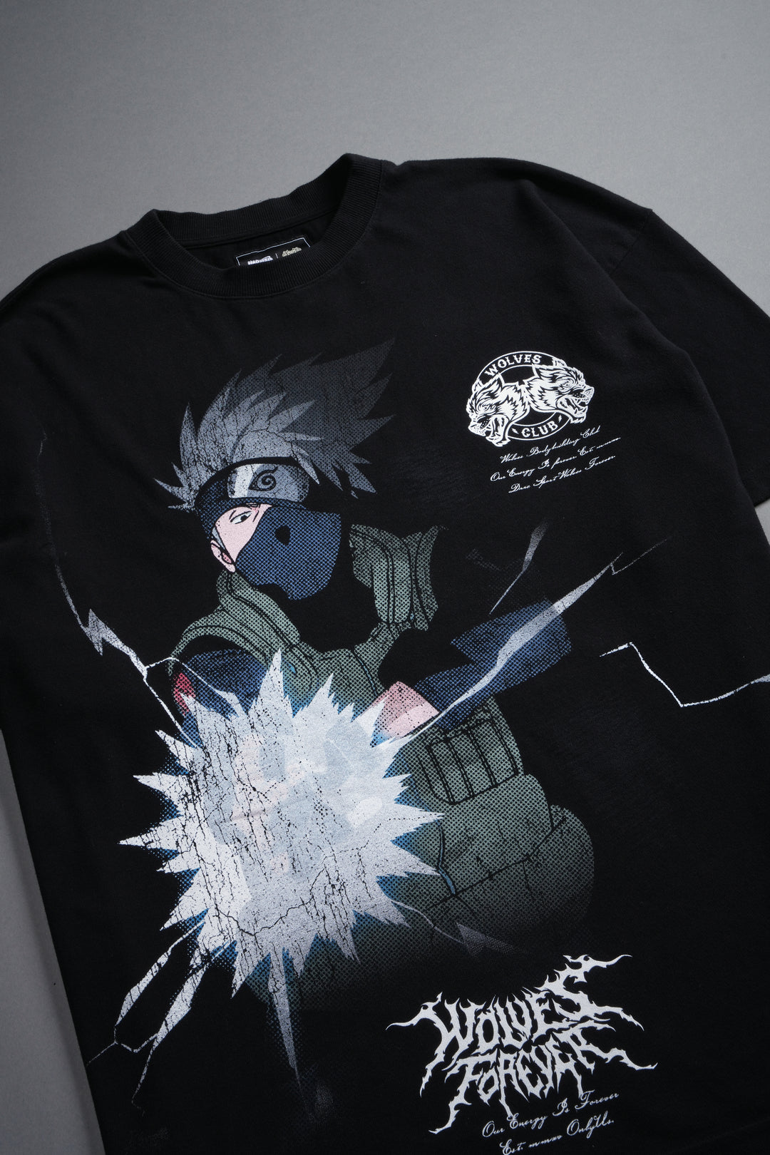 Kakashi Hatake "Side-By-Side" Series Premium Tee in Black