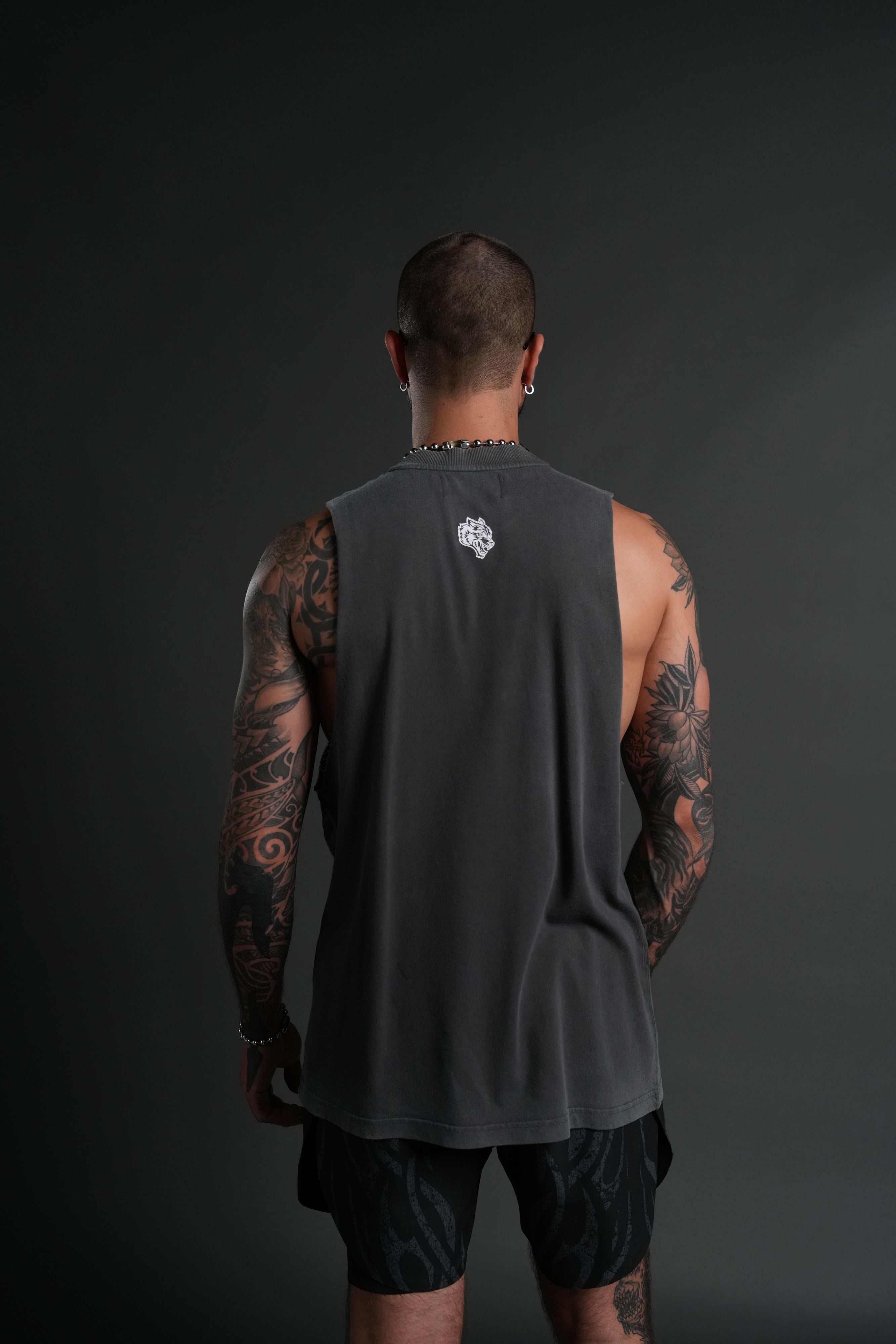 Wolf Sacrifice "Tommy" Muscle Tee in Wolf Gray