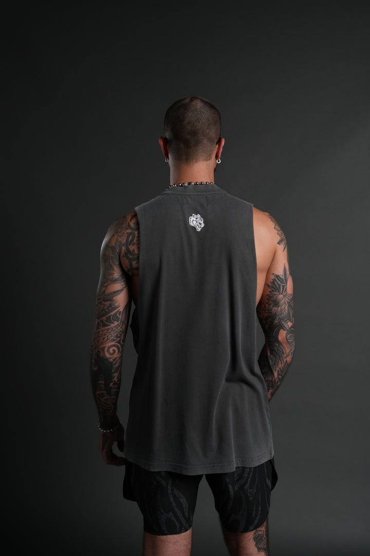 Wolf Sacrifice "Tommy" Muscle Tee in Wolf Gray