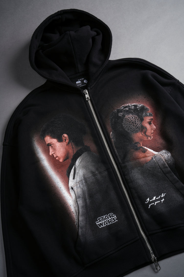 Crossed Paths Darco Double Zip Hoodie in Black