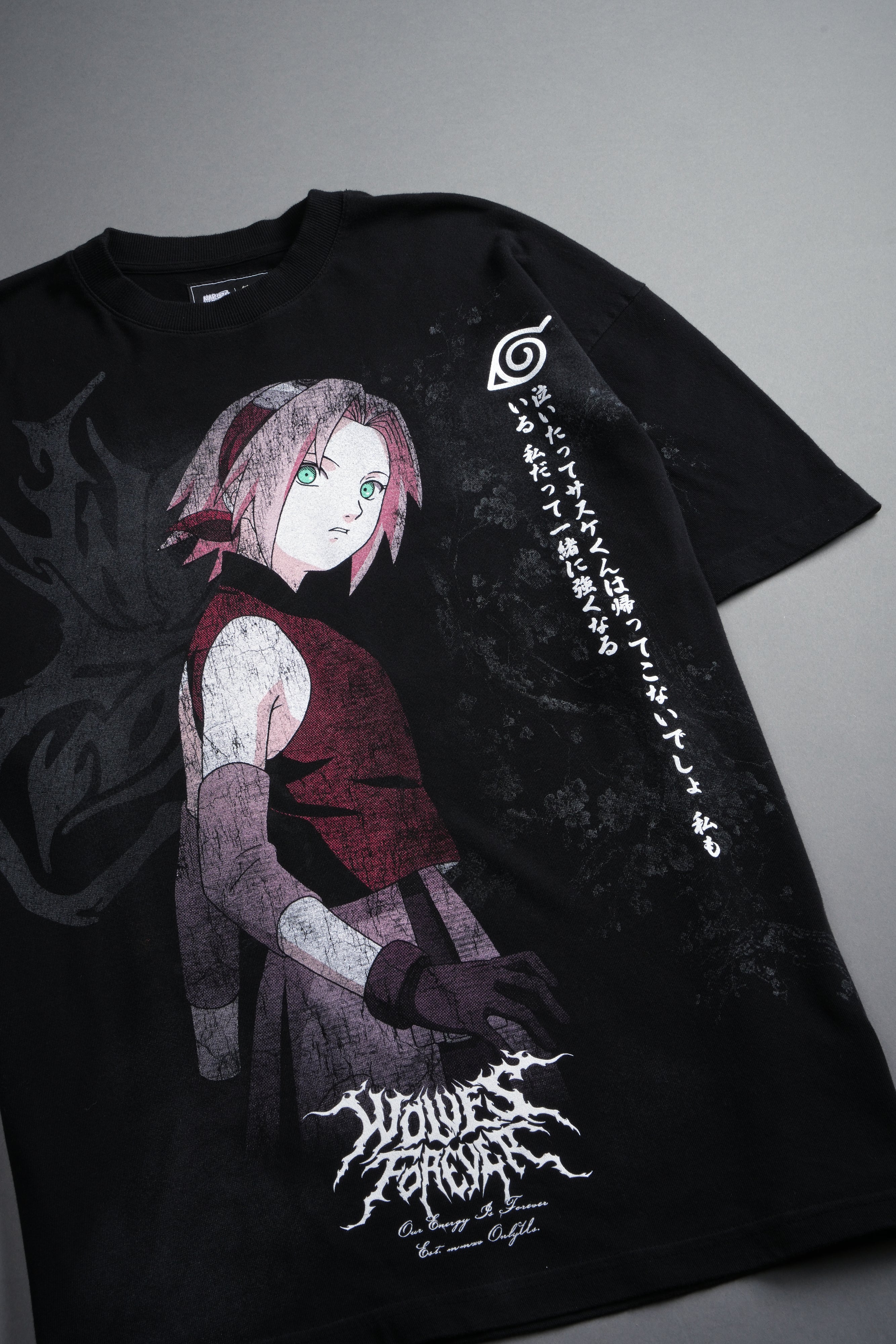 Sakura Haruno "Side-By-Side" Series Premium Tee in Black