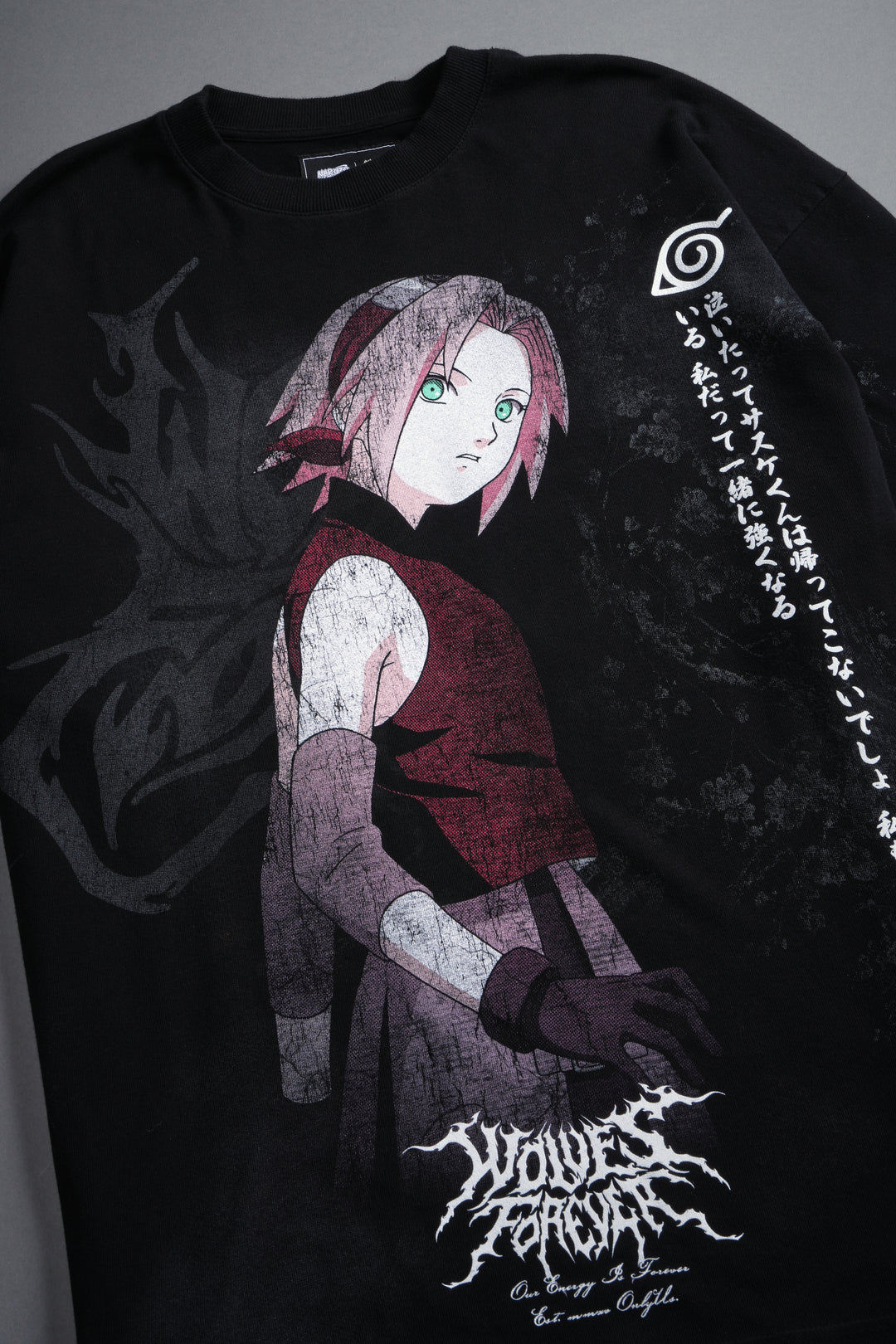 Sakura Haruno "Side-By-Side" Series Premium Tee in Black