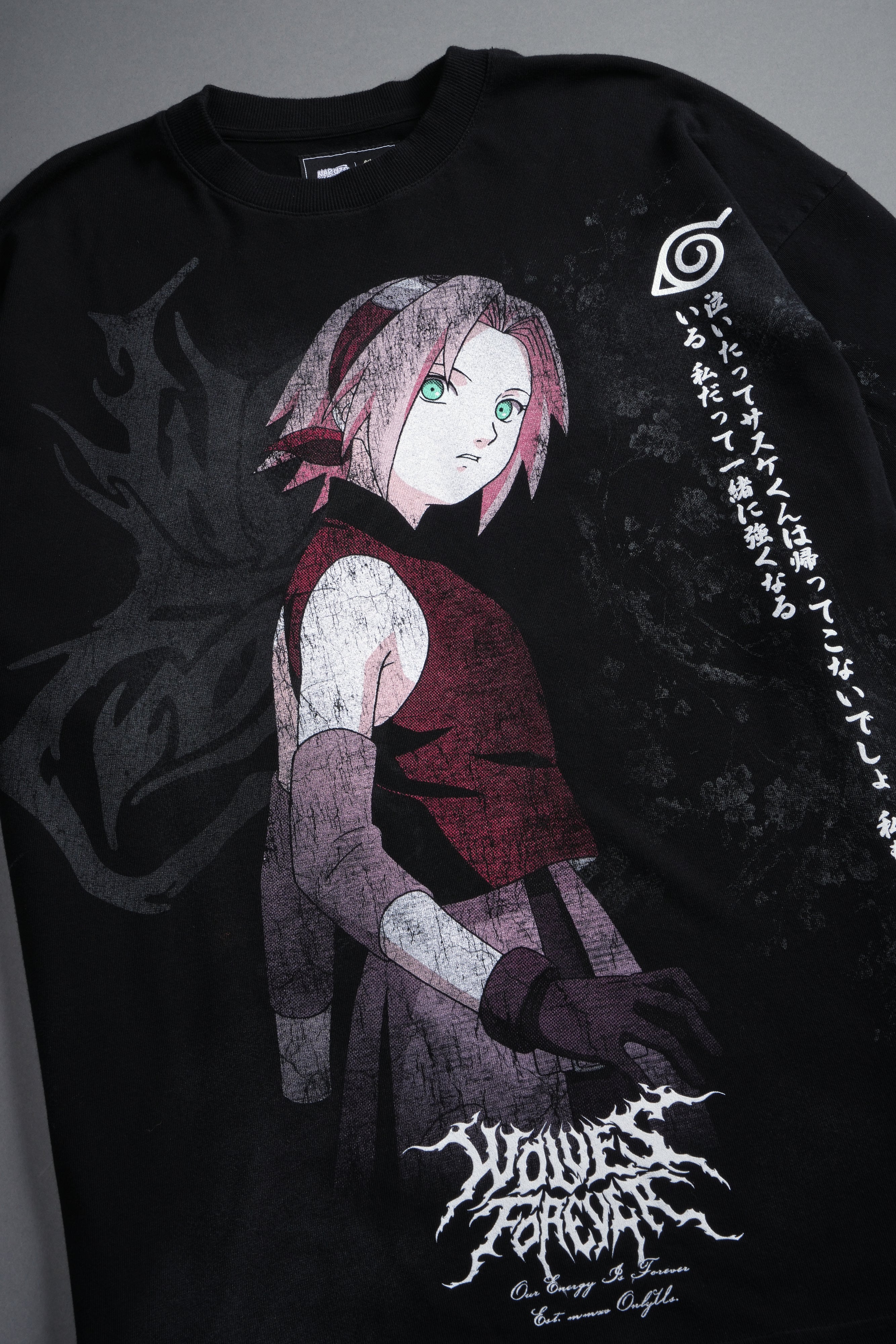 Sakura Haruno "Side-By-Side" Series Premium Tee in Black