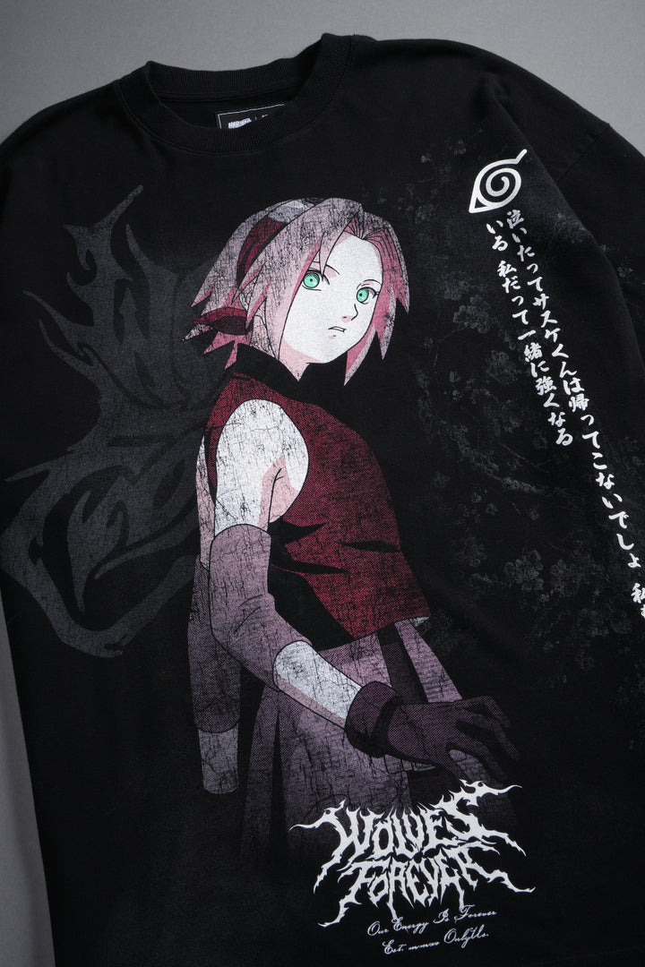 Sakura Haruno "Side-By-Side" Series Premium Tee in Black
