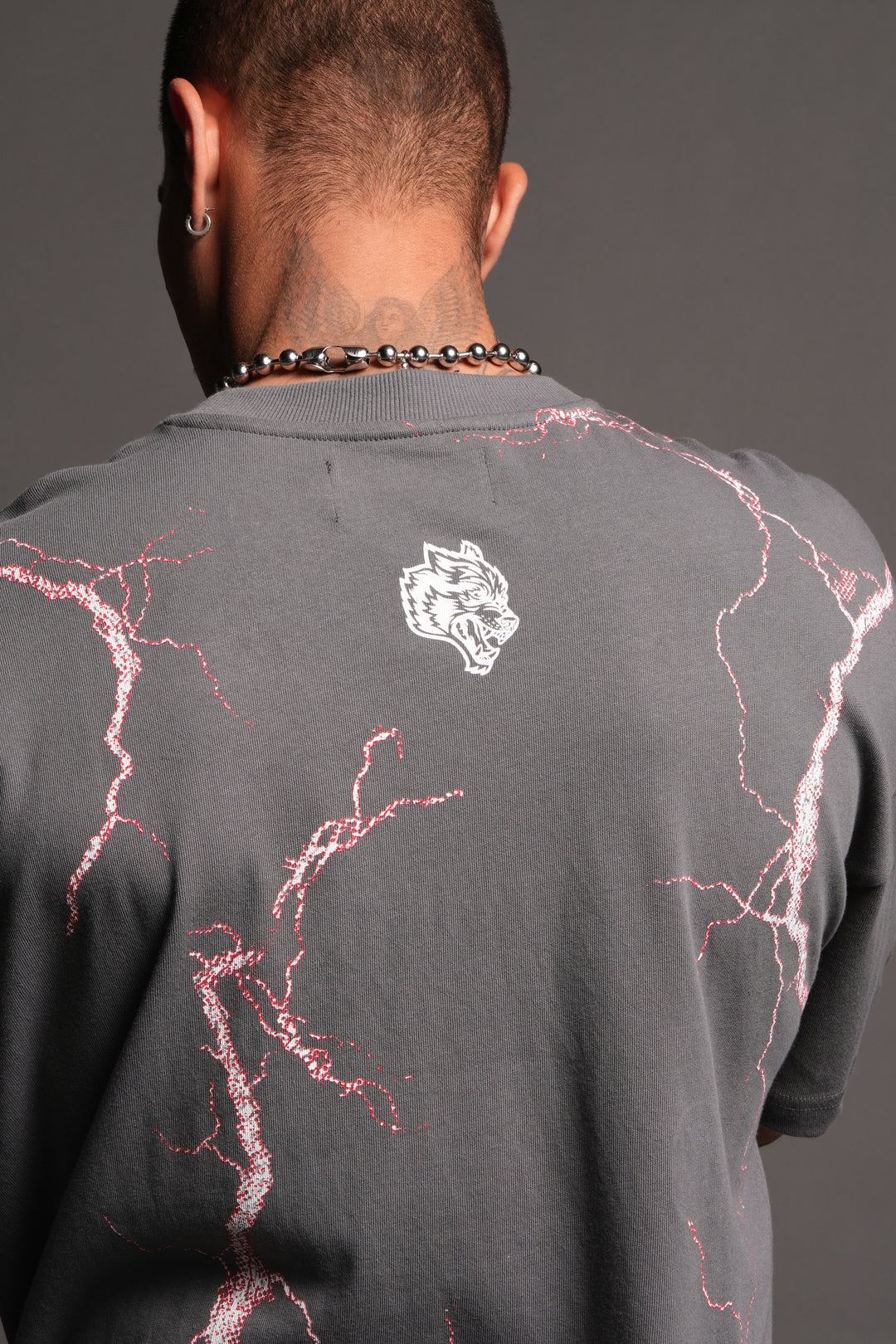 Lightning Frvr Premium Oversized Tee in Slate Gray