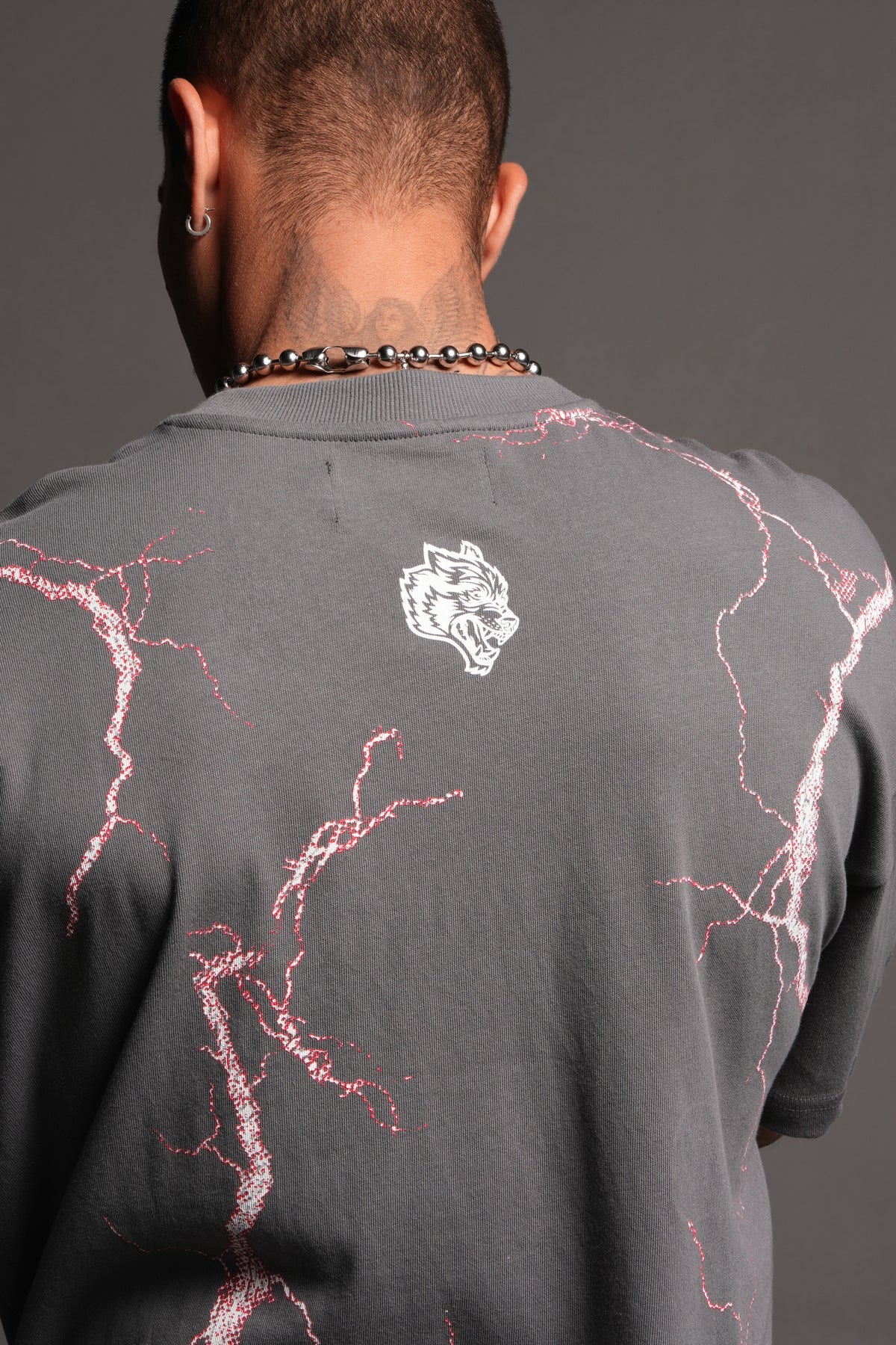 Lightning Frvr Premium Oversized Tee in Slate Gray