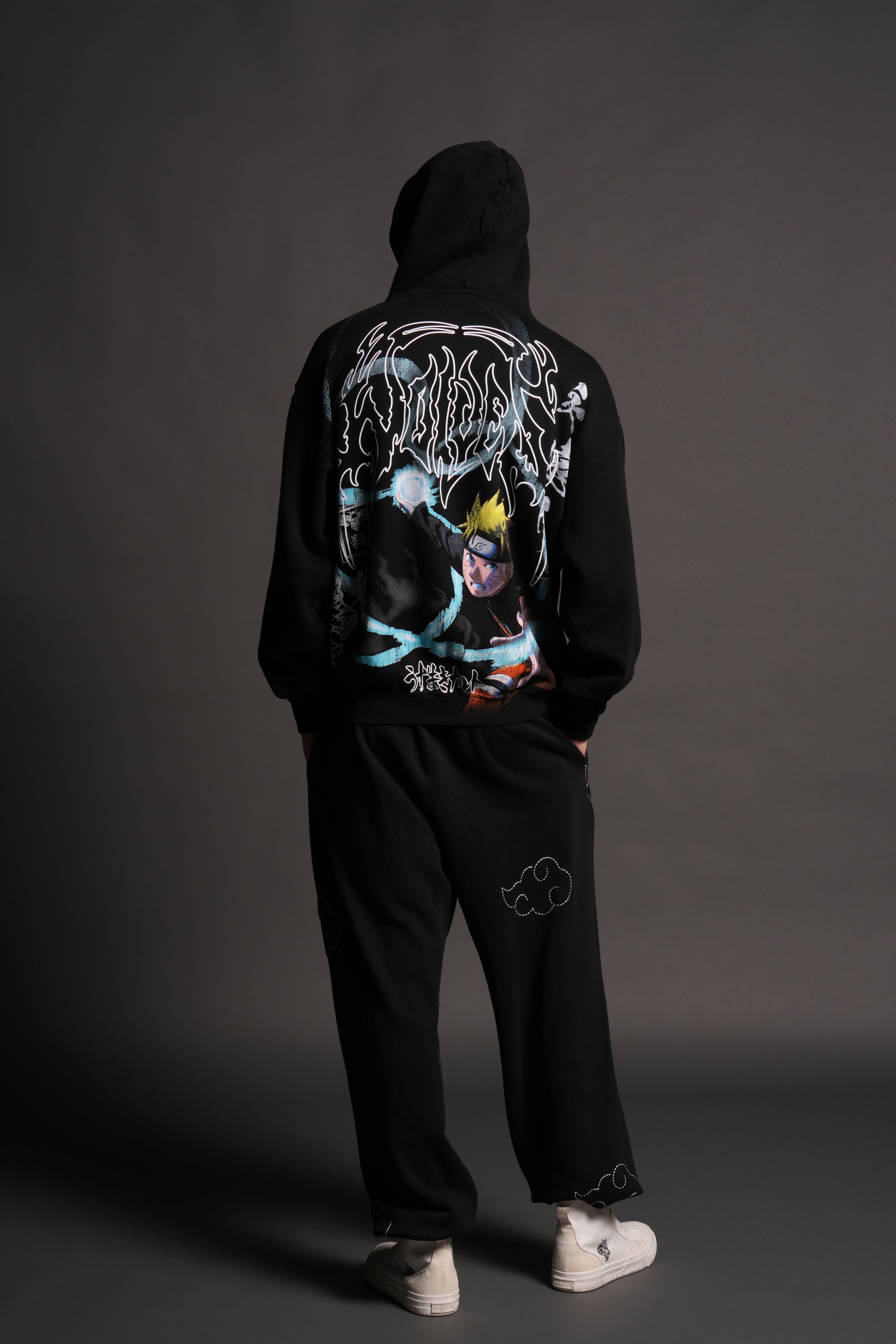 Rasengan Pierce Hoodie in Black