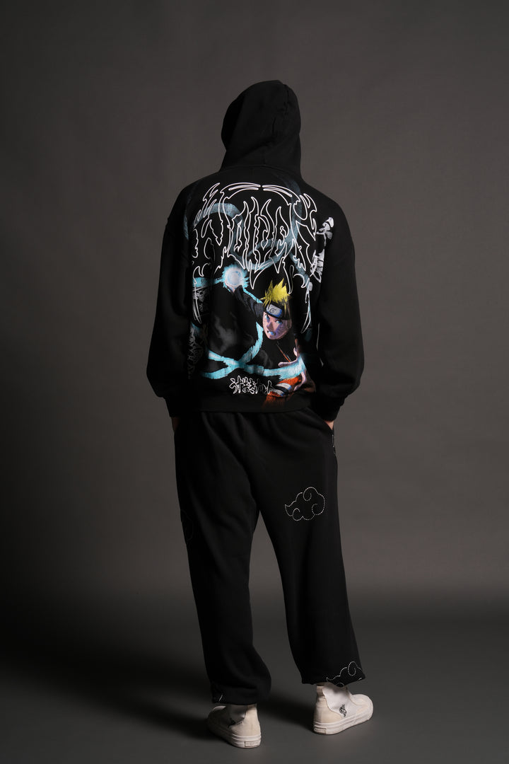 Rasengan Pierce Hoodie in Black