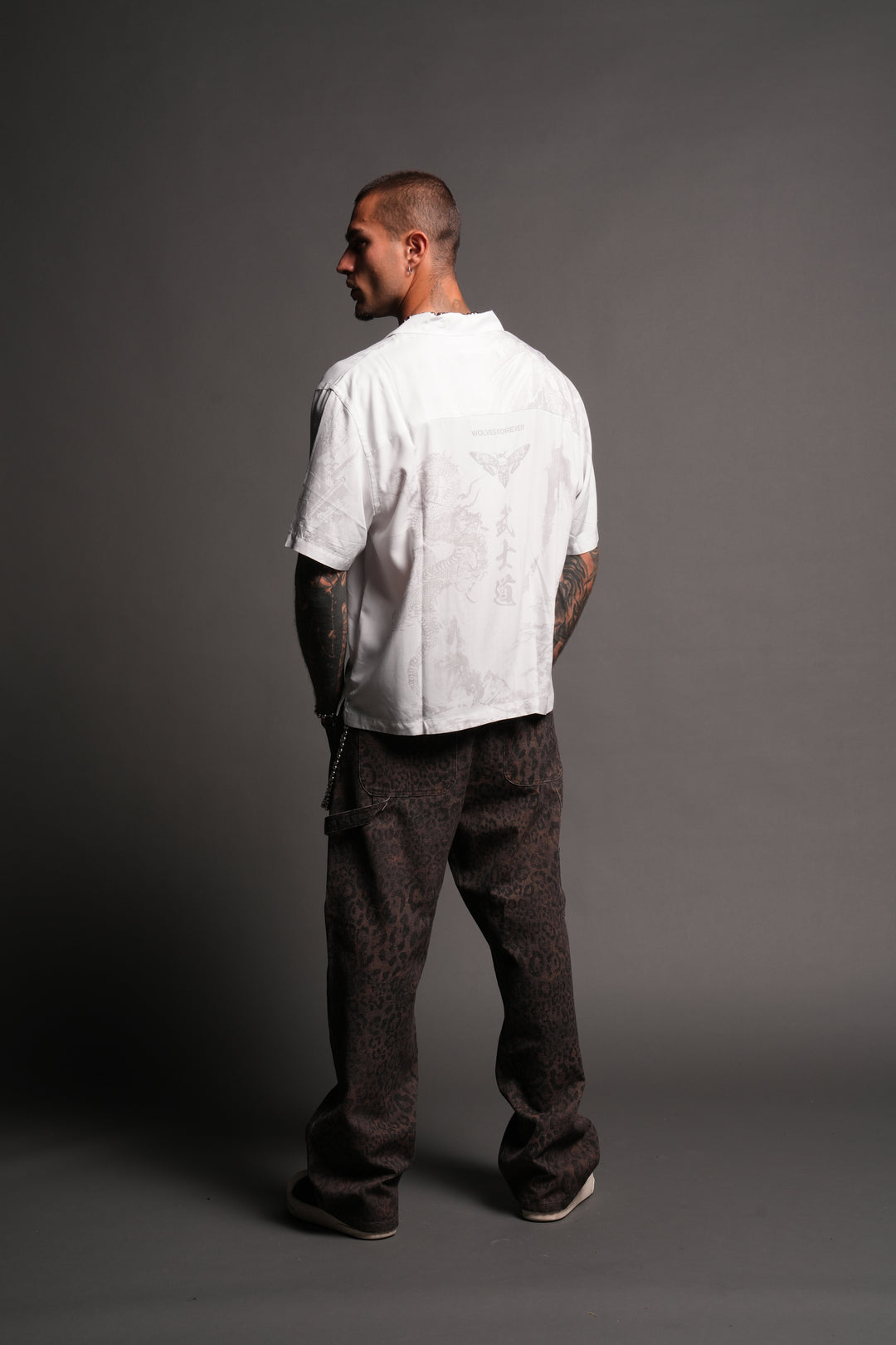 Ronin'S Lament Romero Mid Length Button Up in Cream
