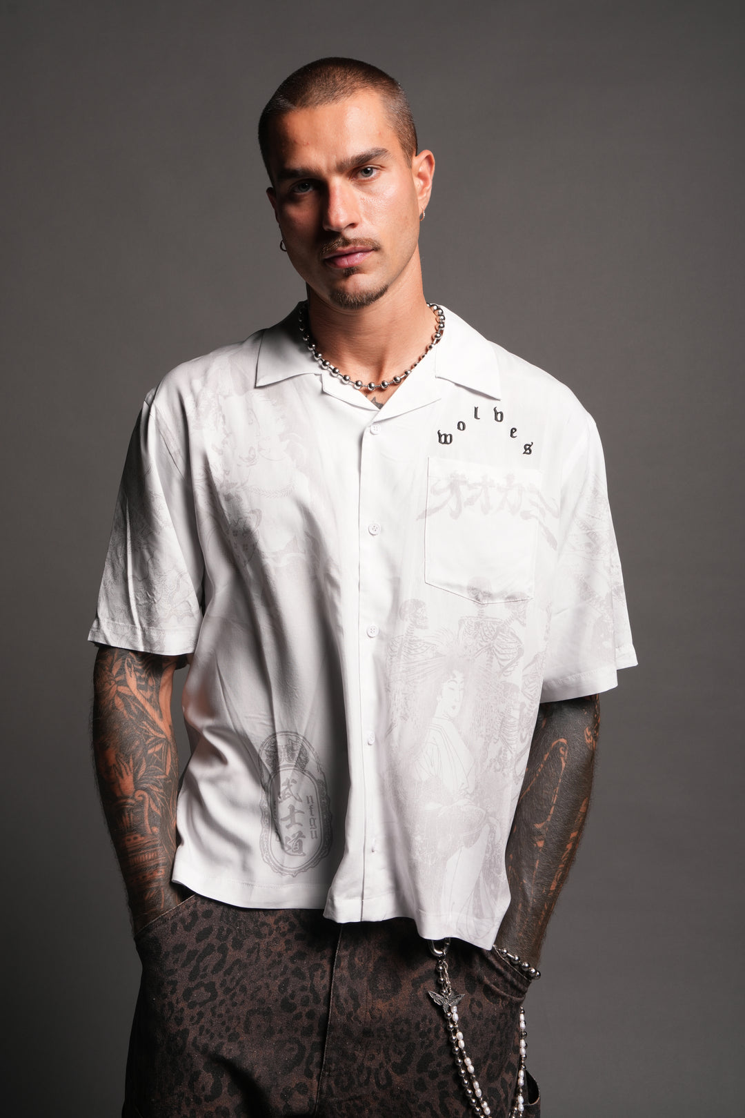 Ronin'S Lament Romero Mid Length Button Up in Cream