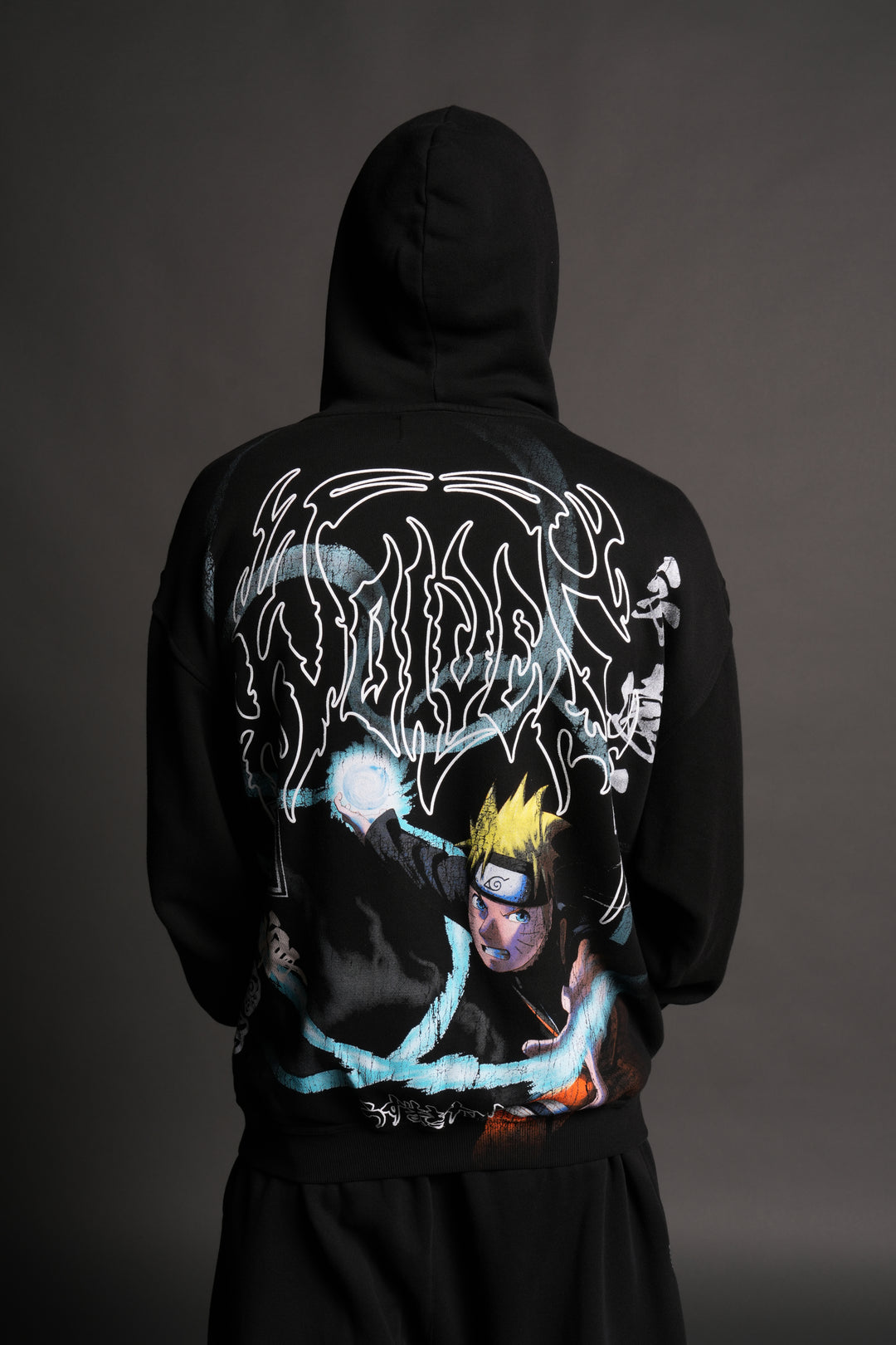 Rasengan Pierce Hoodie in Black