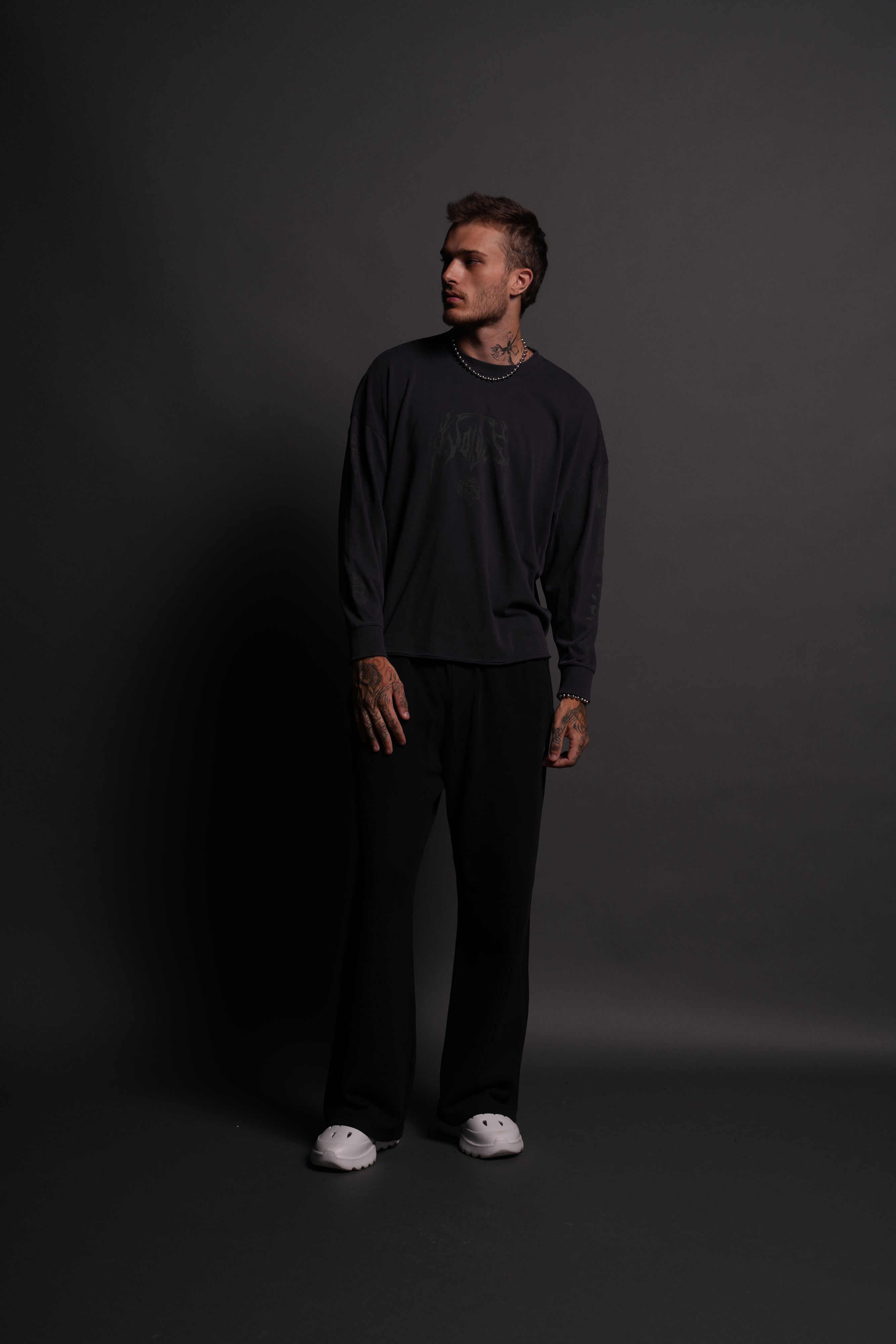Ukiyo-e Premium "Box Cut" L/S Tee in Midnight Blue