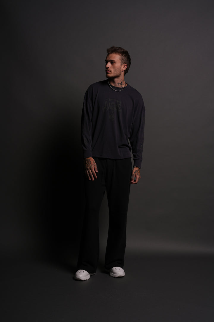 Ukiyo-e Premium "Box Cut" L/S Tee in Midnight Blue