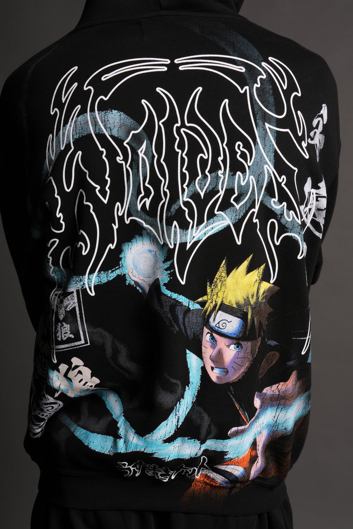 Rasengan Pierce Hoodie in Black