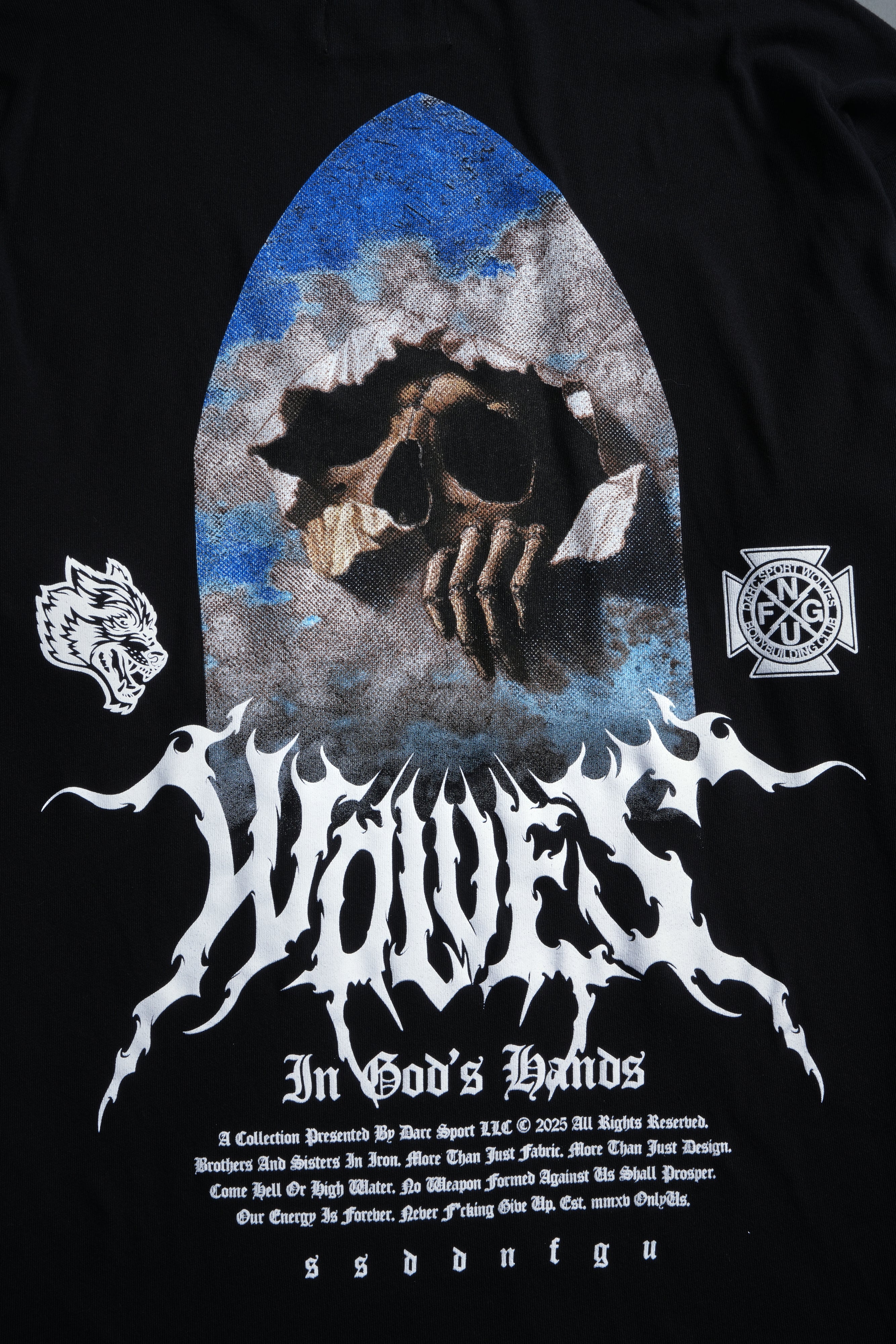 Through The Clouds "Premium" Oversized Tee in Black