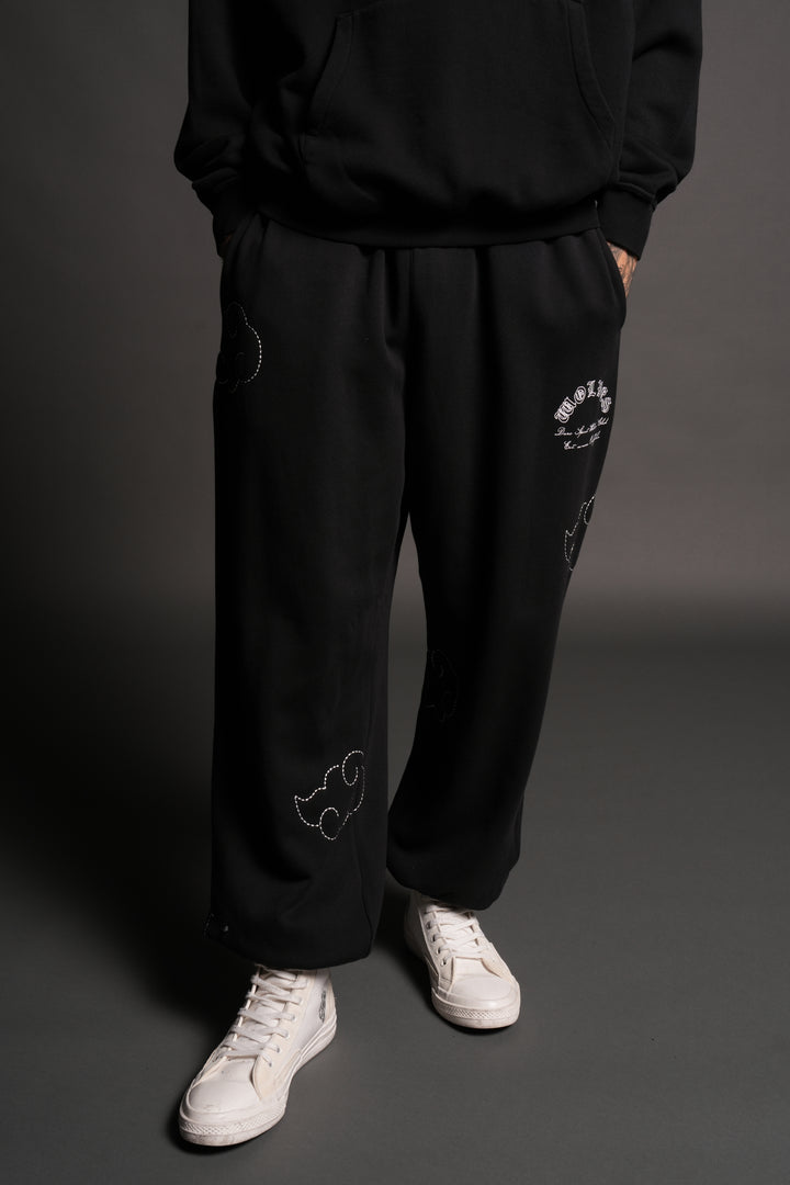 Darc Clouds Lightweight Lounger Sweat Pants in Black