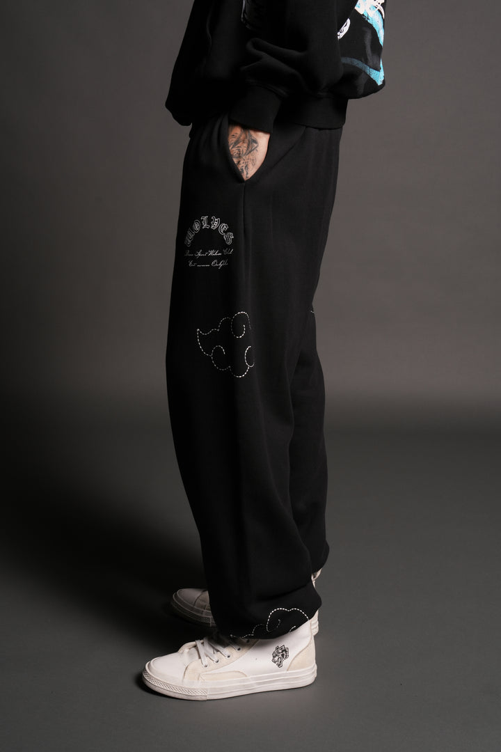 Darc Clouds Lightweight Lounger Sweat Pants in Black