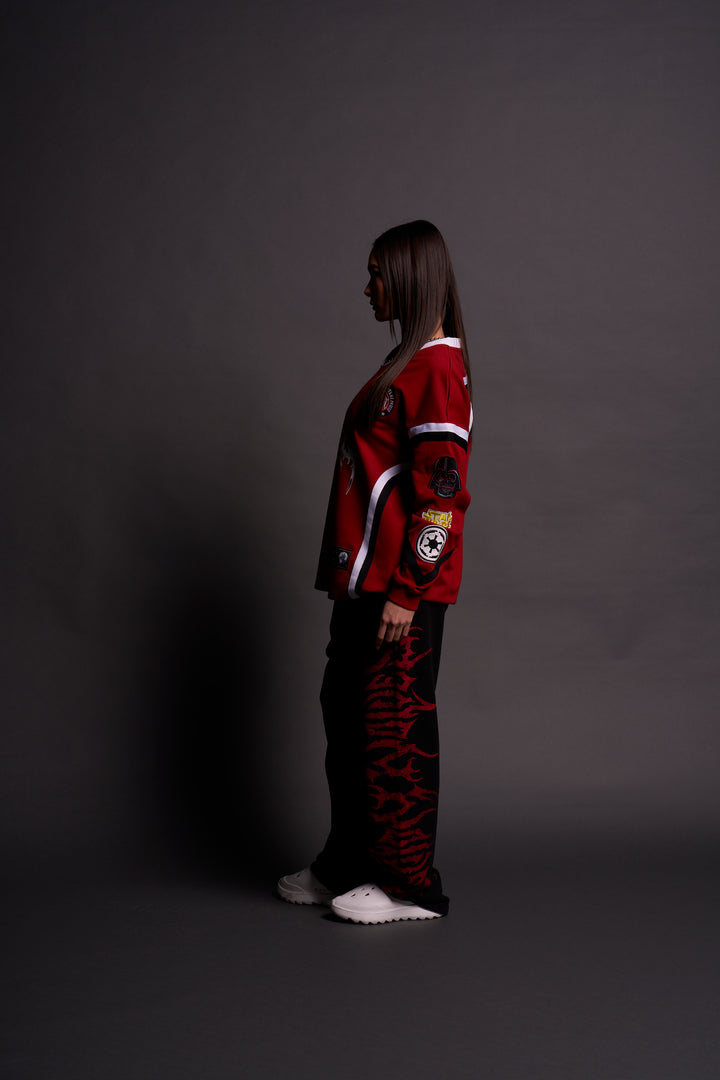 Rule The Galaxy Bailey Motocross Jersey in Roman Red