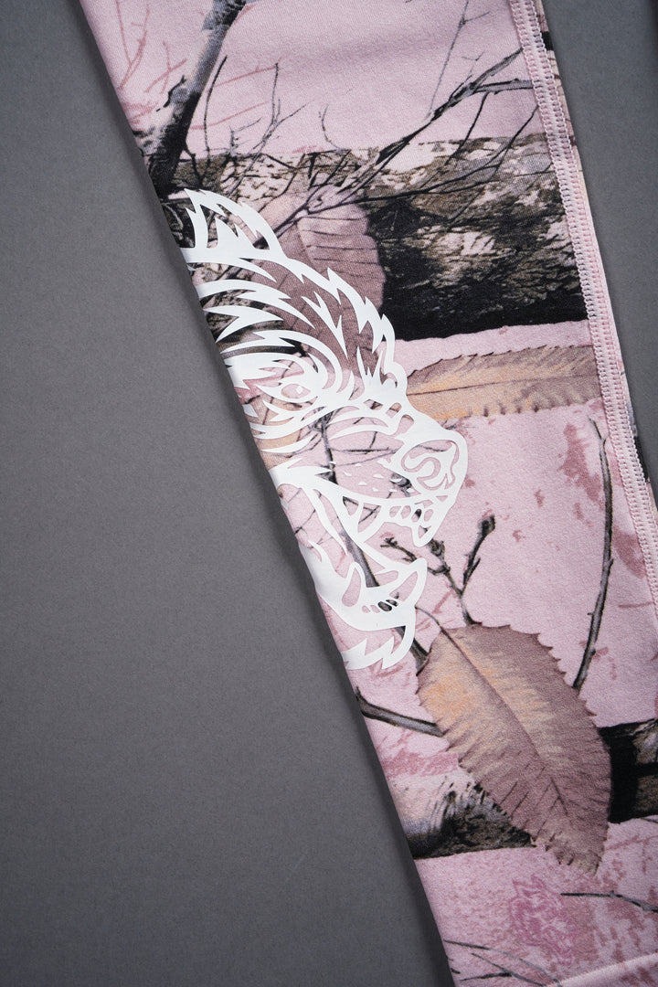 Our Passion "Everson Seamless" Scrunch Leggings in Brown/Light Mauve Woodland Camo