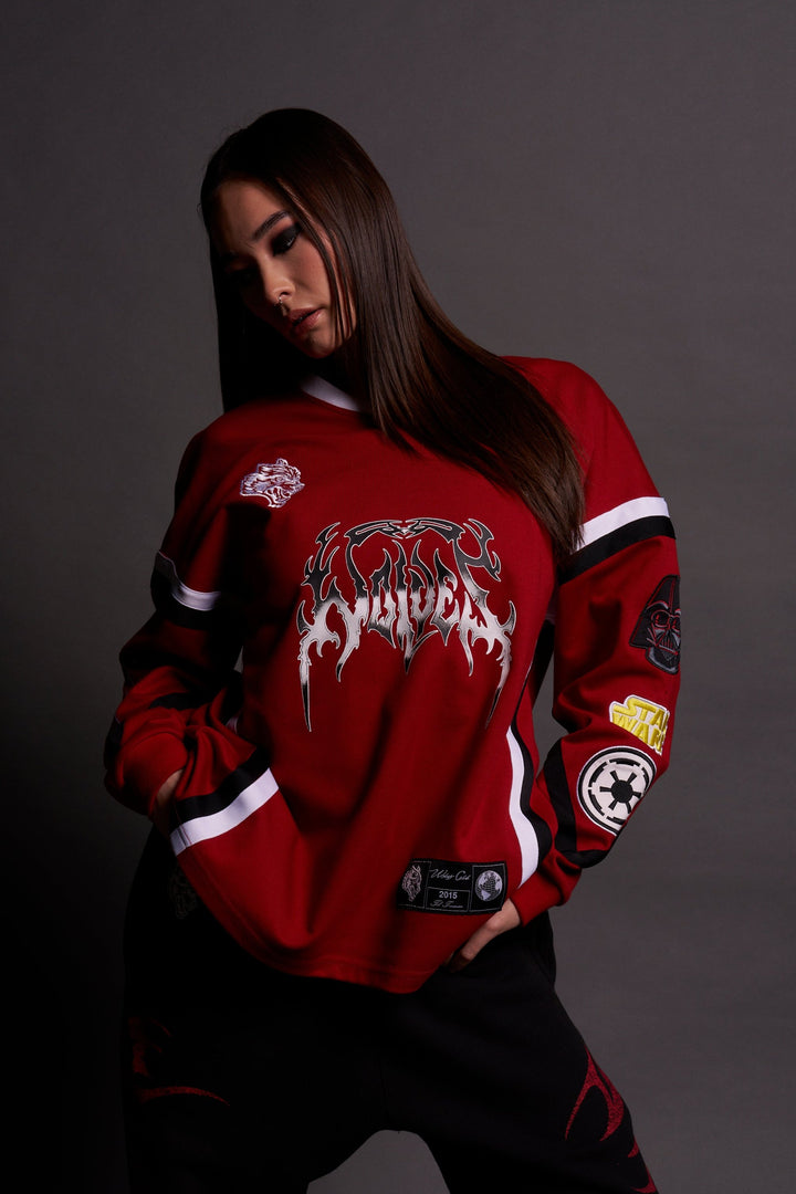 Rule The Galaxy Bailey Motocross Jersey in Roman Red