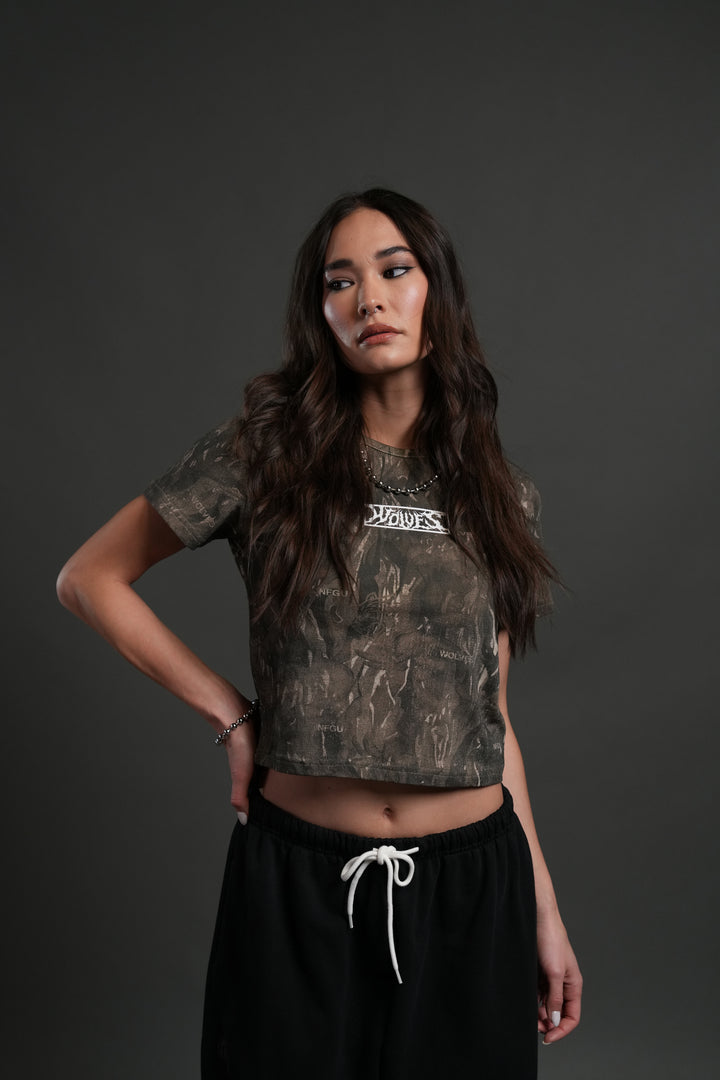 Midnight Wolves "Timeless" Tee in Vintage Norse Camo