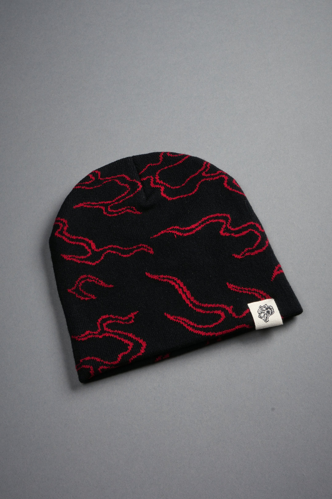 Our Fire Cap Beanie in Black/Red