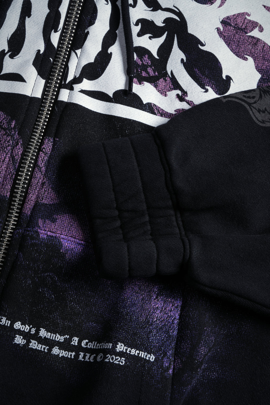 Midnight Horseman "Chambers" Zip Hoodie in Black Drift Wash