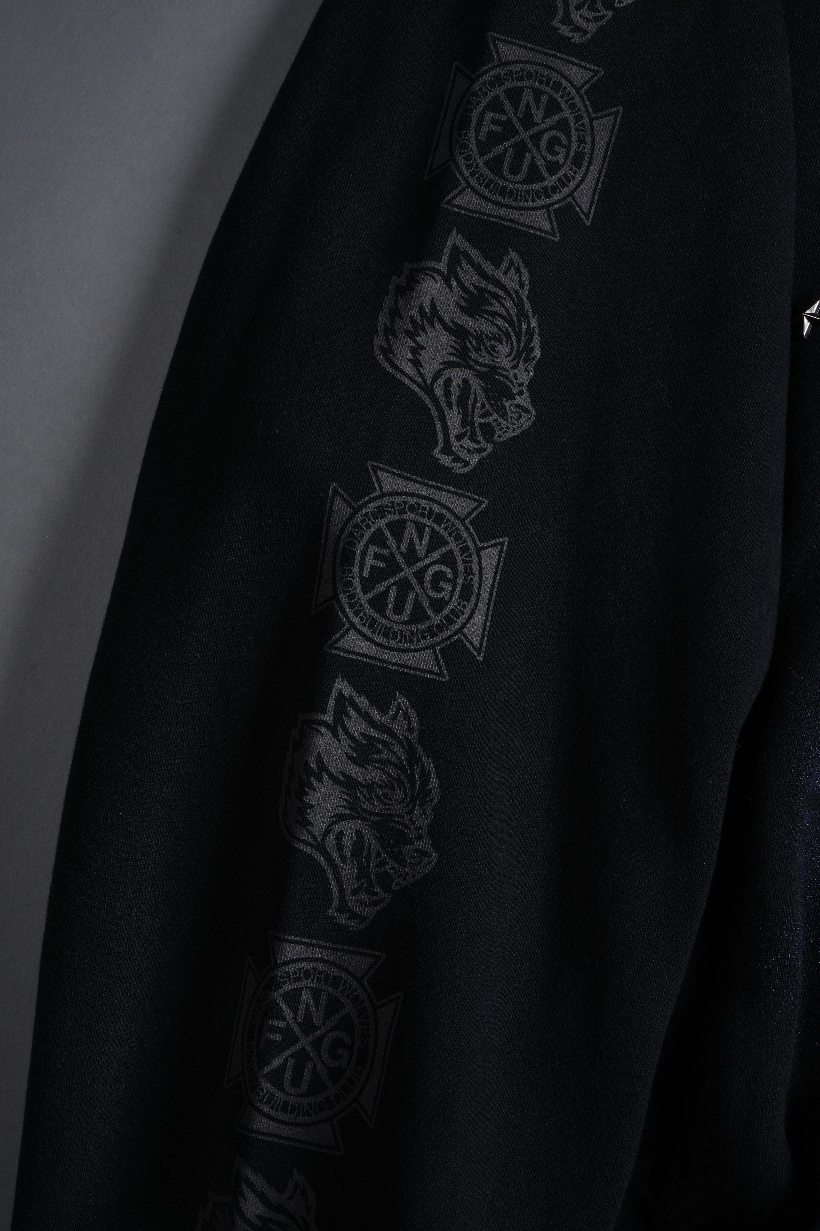 Midnight Horseman "Chambers" Zip Hoodie in Black Drift Wash