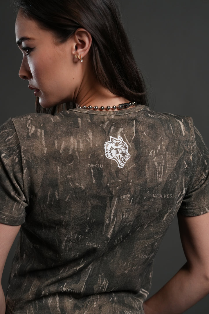 Midnight Wolves "Timeless" Tee in Vintage Norse Camo