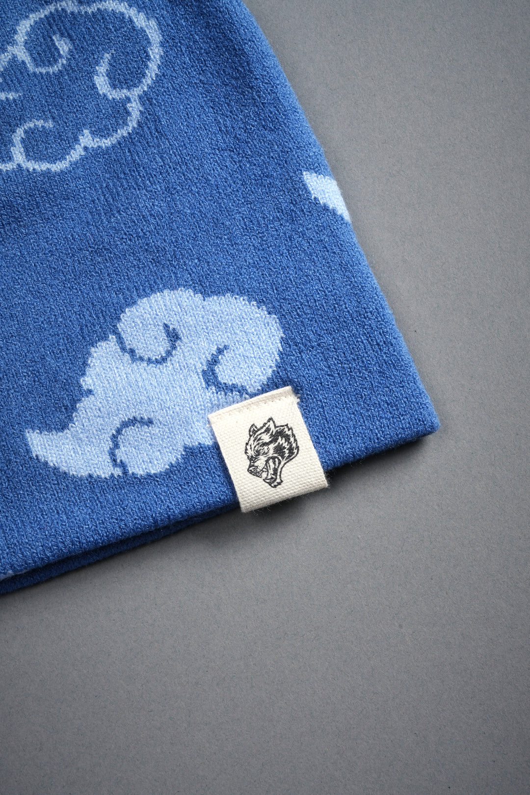 Wolf Clouds Cap Beanie in Midnight Blue/Denim