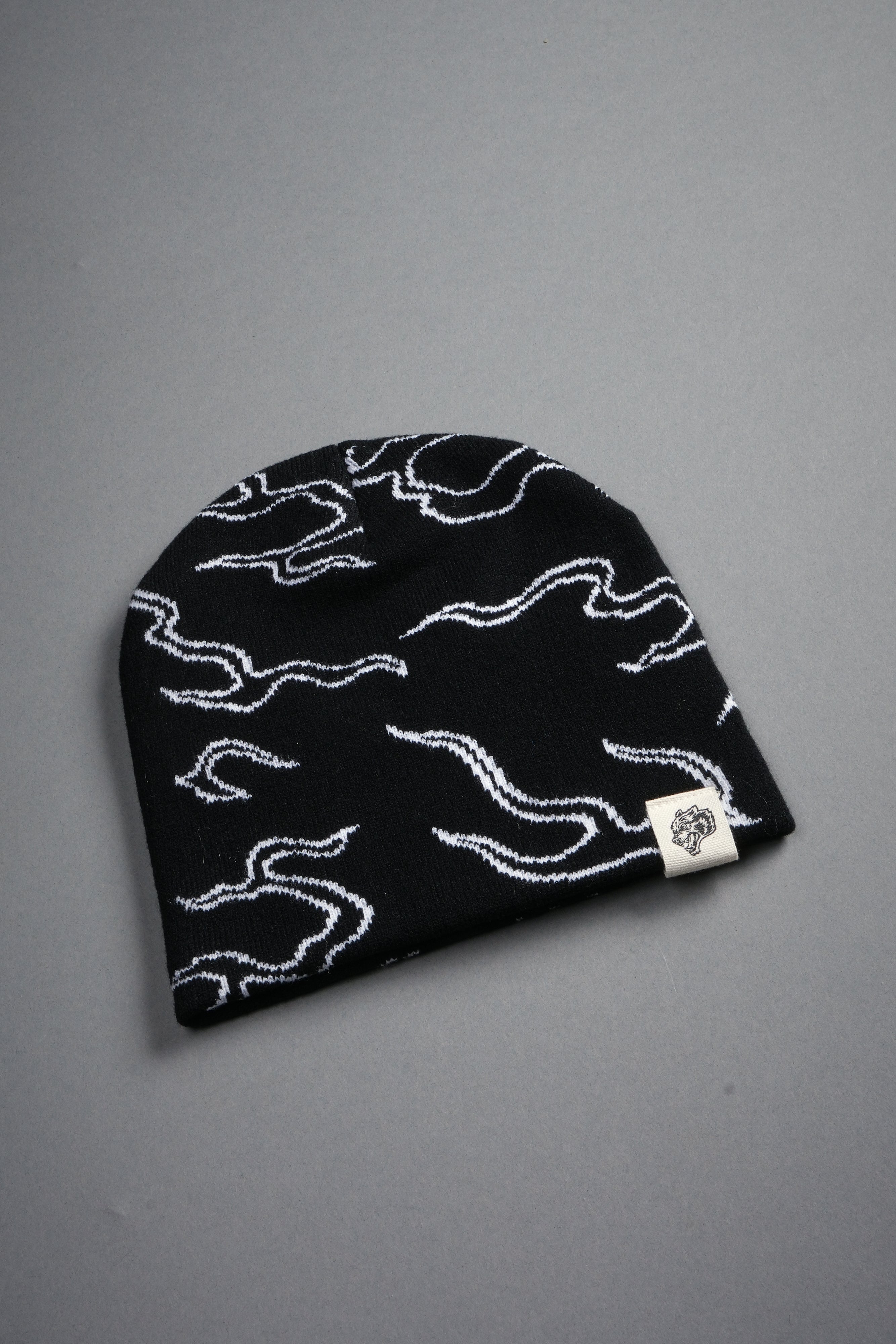 Our Fire Cap Beanie in Black/White