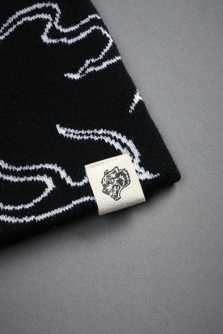 Our Fire Cap Beanie in Black/White