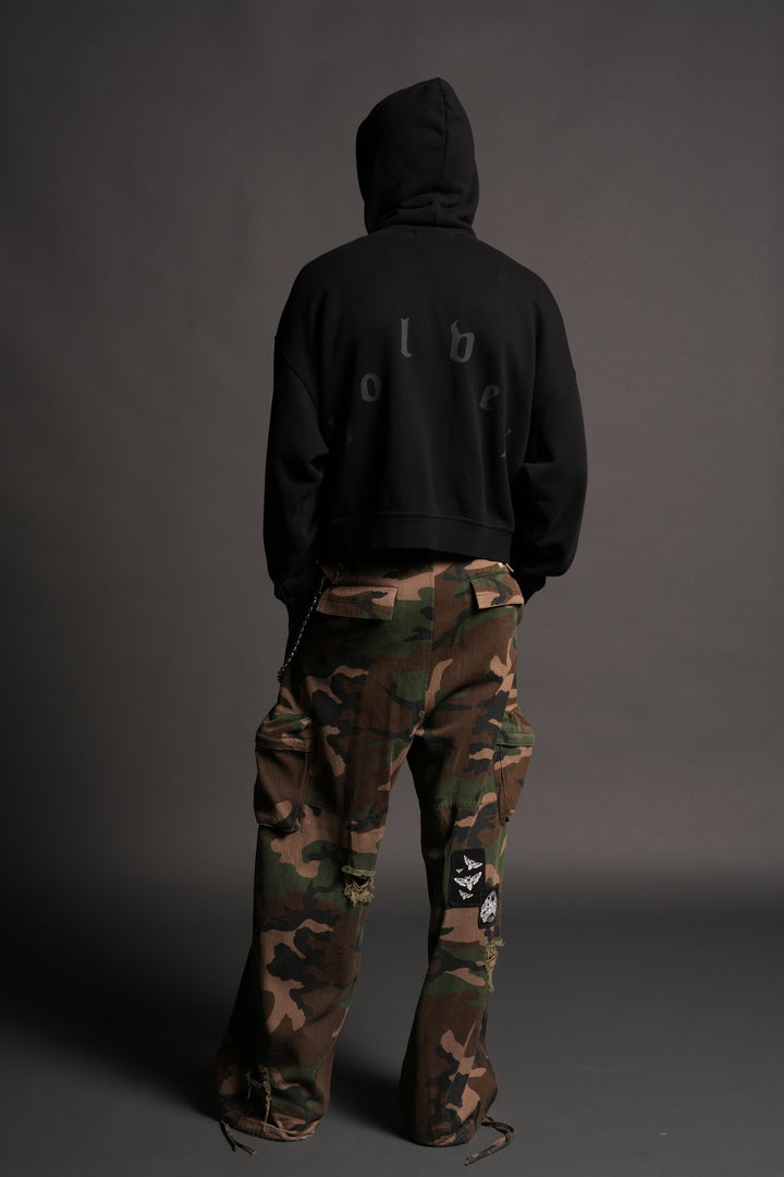 Last Battle Vex Double Zip Hoodie in Black