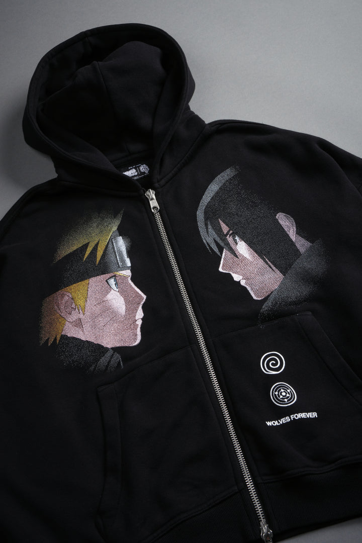 Last Battle Vex Double Zip Hoodie in Black