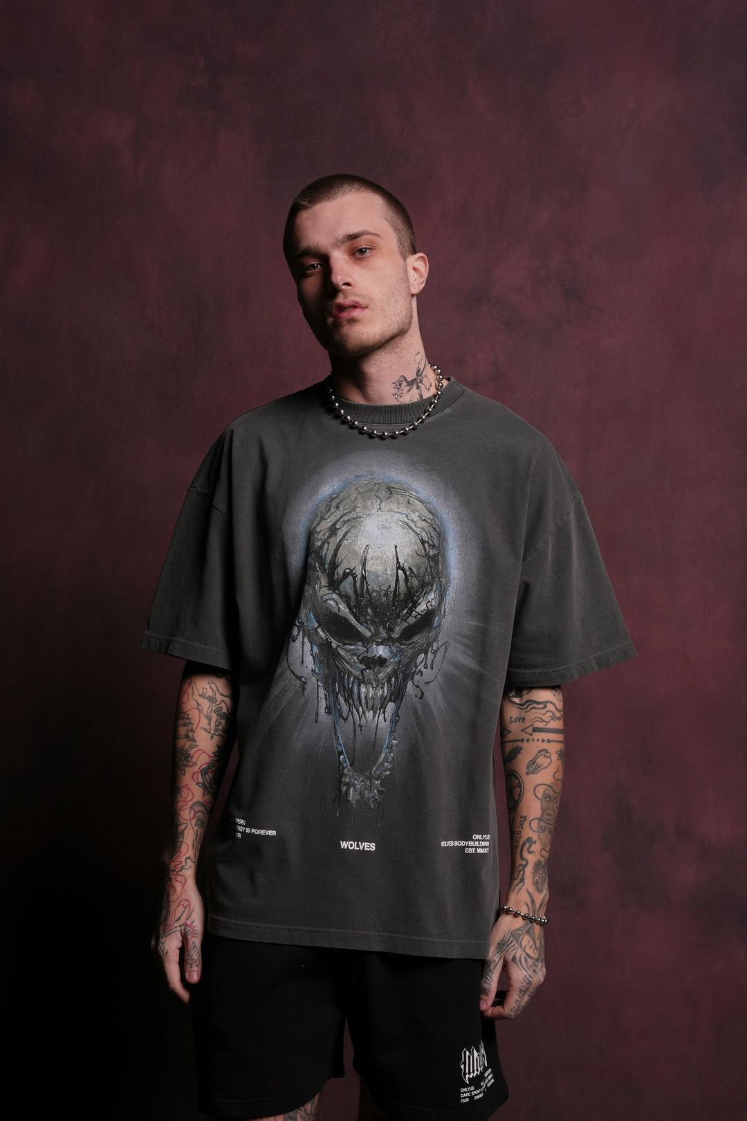 Ultimate Rage "Premium" Oversized Tee in Wolf Gray