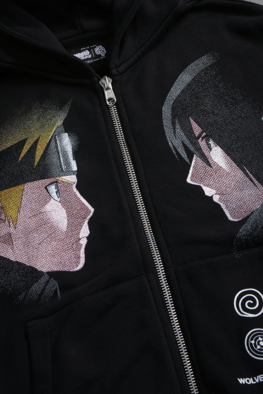 Last Battle Vex Double Zip Hoodie in Black