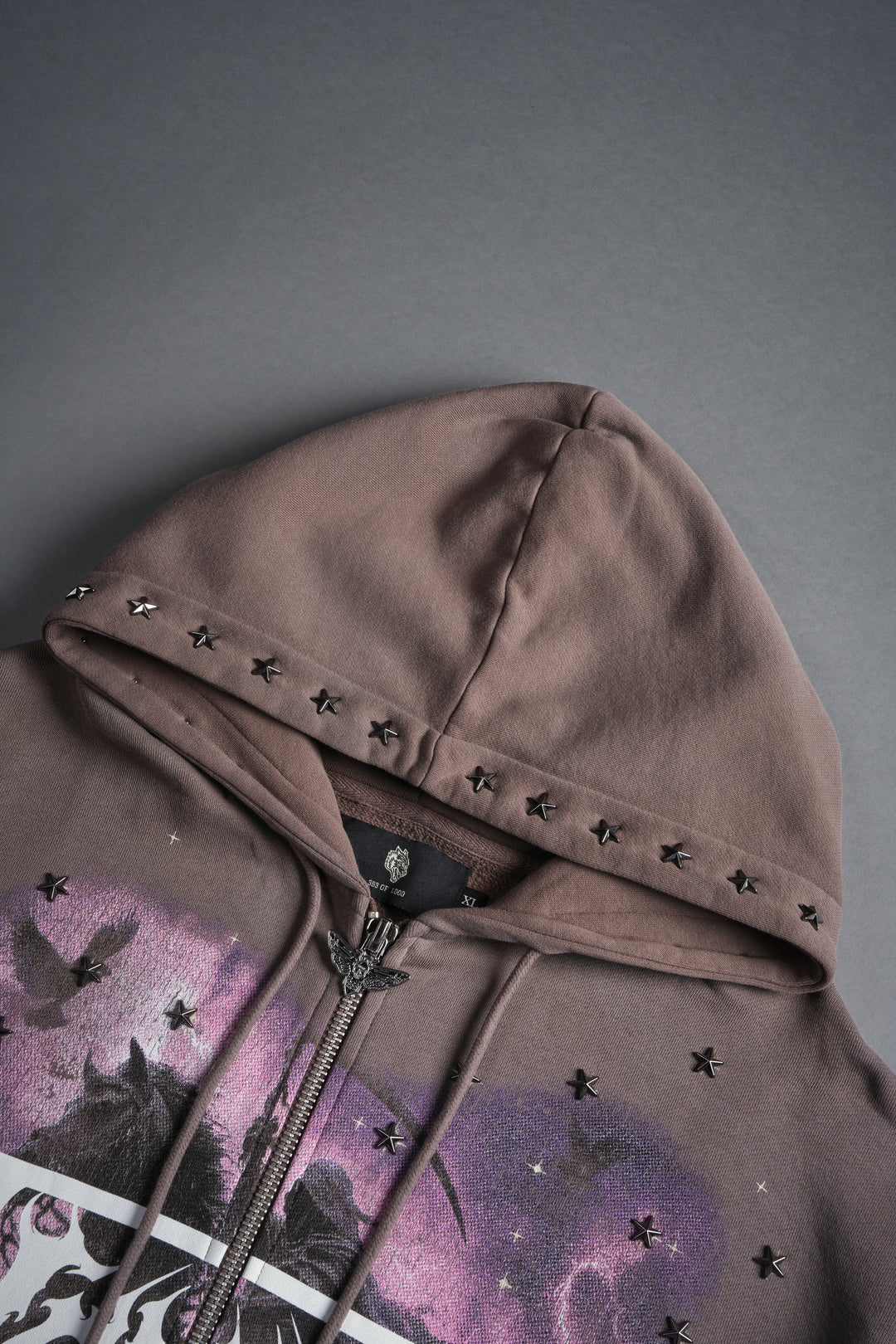Midnight Horseman "Chambers" Zip Hoodie in Mojave Brown Drift Wash