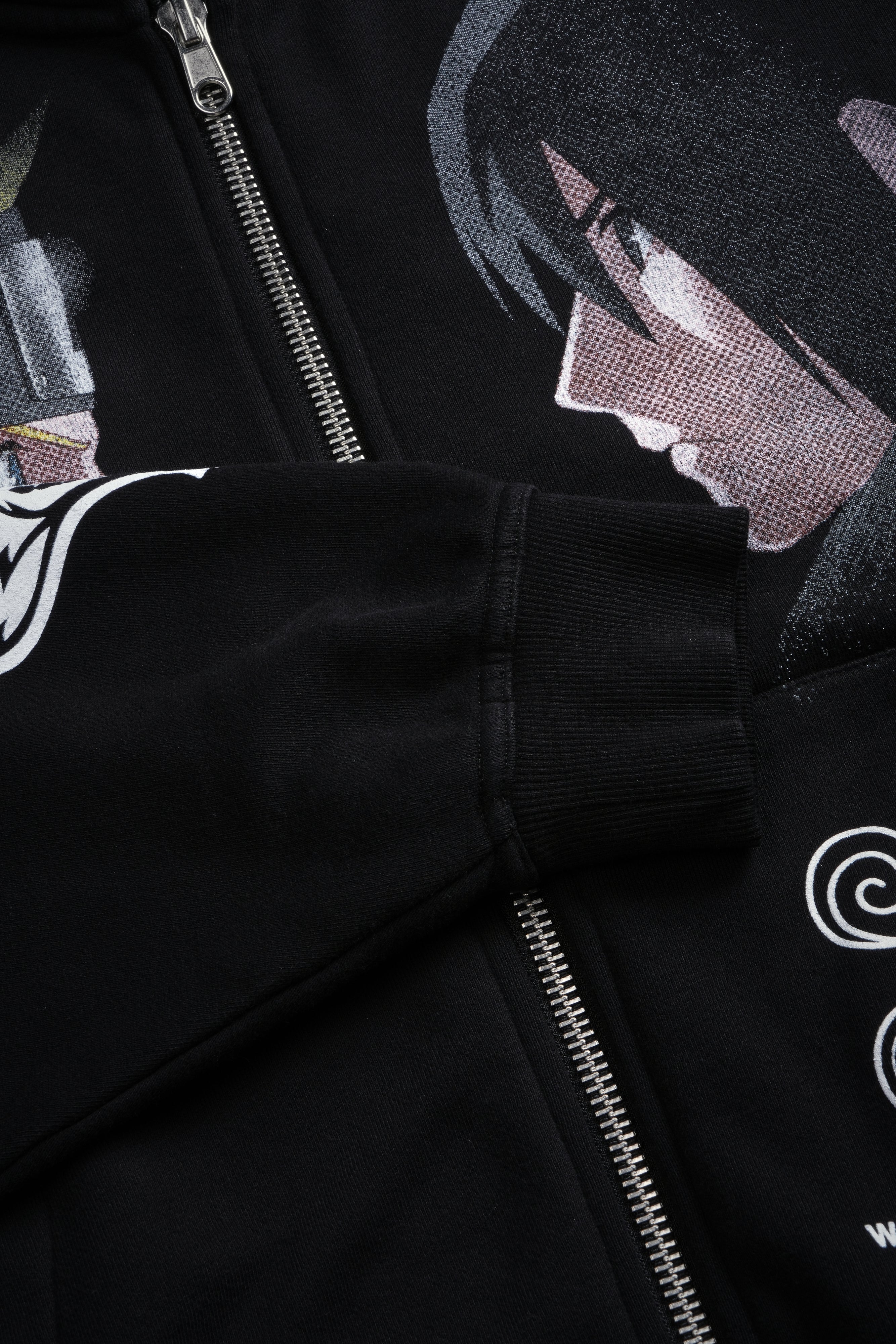 Last Battle Vex Double Zip Hoodie in Black