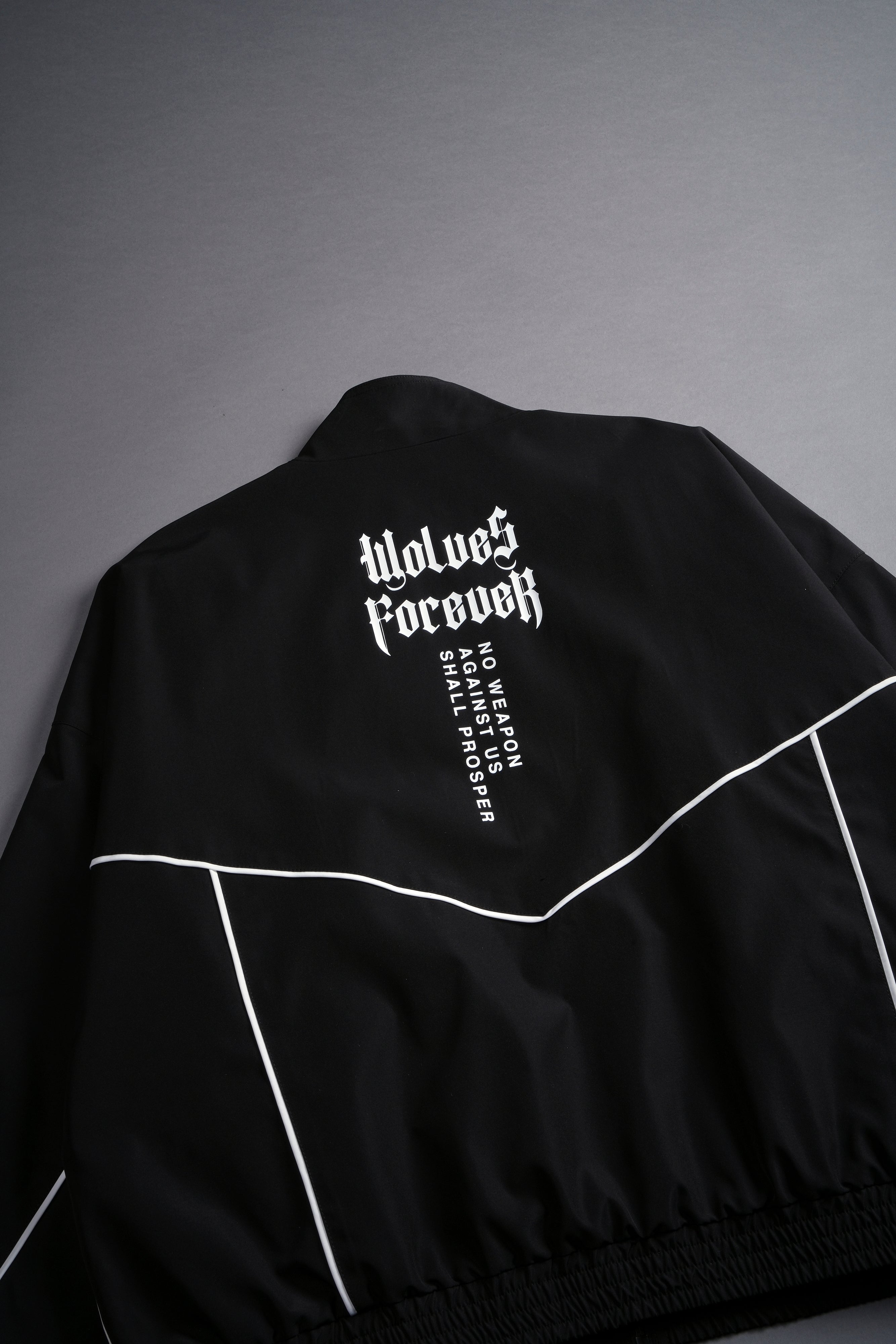 Our Passion Quinn Unisex Track Jacket in Black/Sand