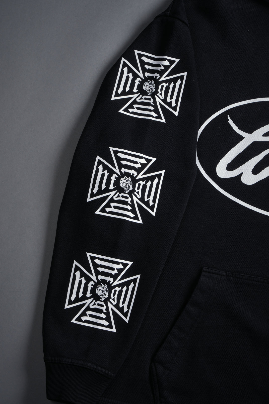 True to Our Core "Moaty" Hoodie in Black Drift Wash