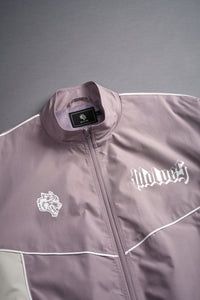 Our Passion Quinn Unisex Track Jacket in Light Mauve/Sand