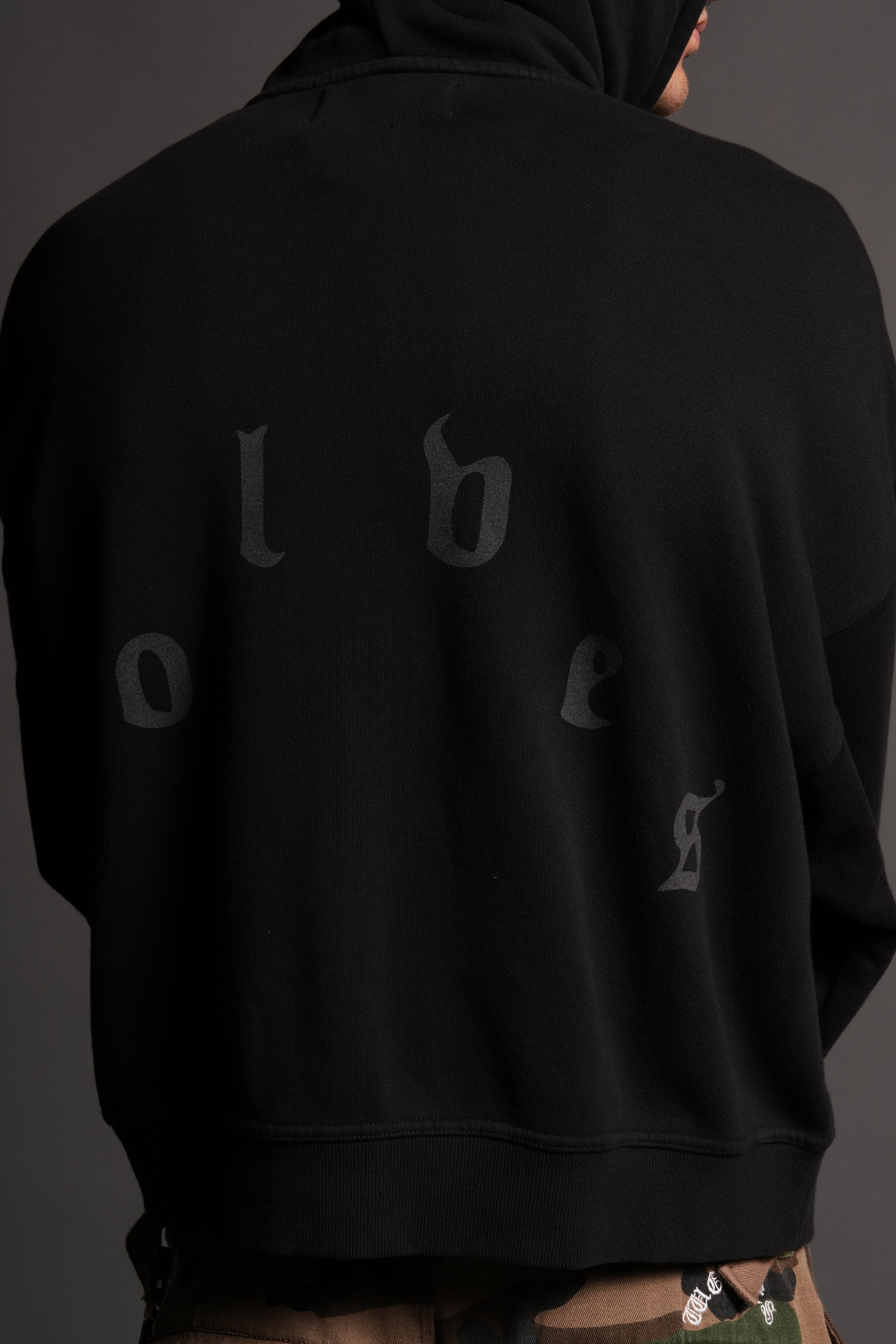 Last Battle Vex Double Zip Hoodie in Black