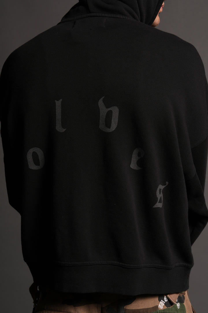 Last Battle Vex Double Zip Hoodie in Black